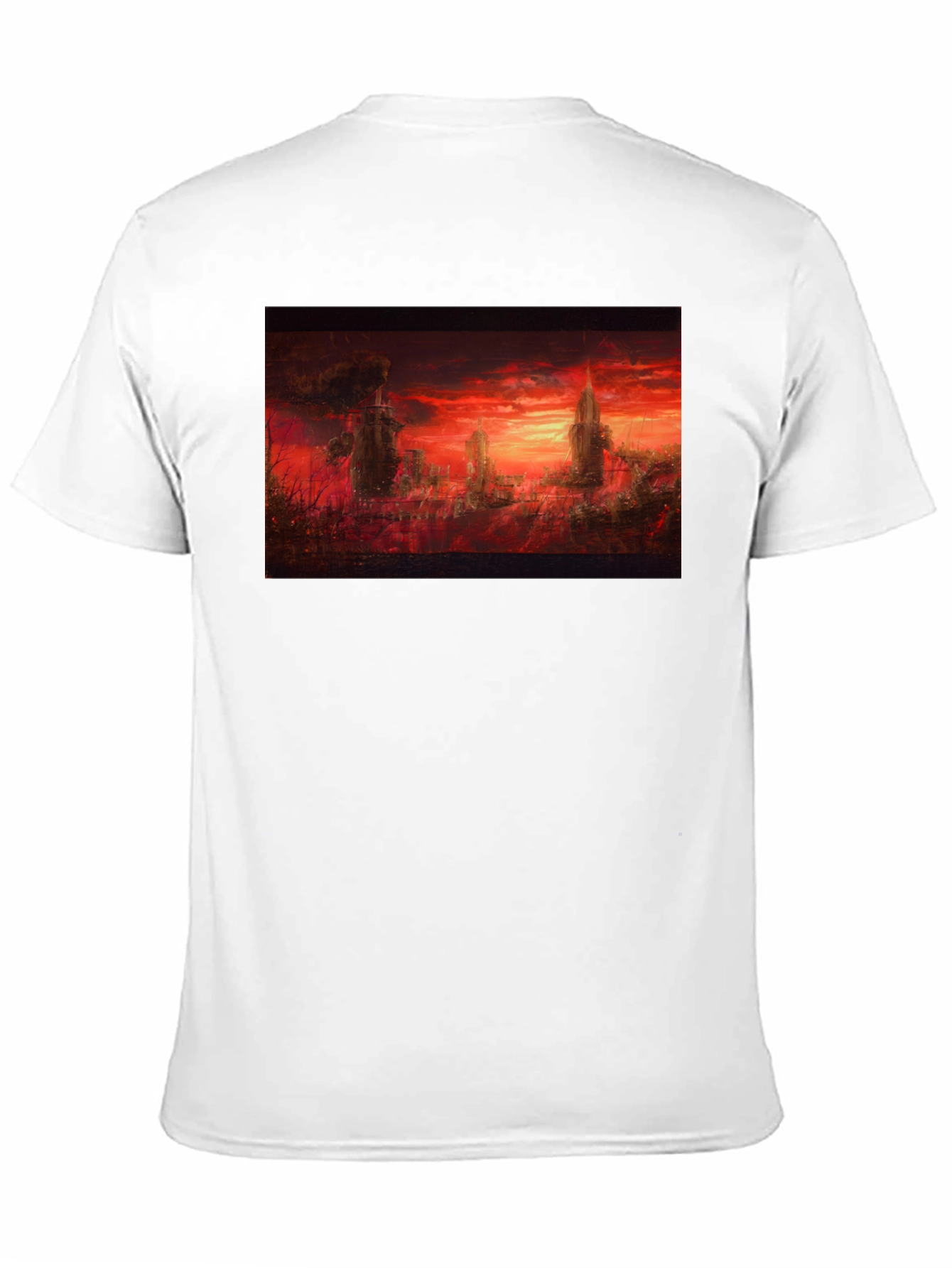 Inferno City Graphic Tee - Soft Black Cotton T-Shirt