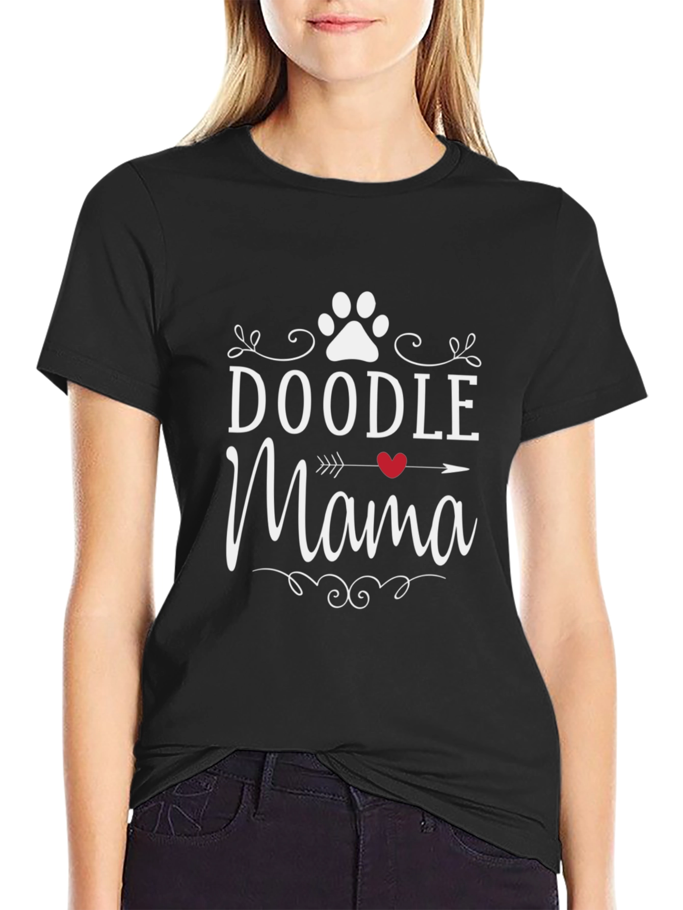 Doodle Mama T-Shirt: Dog Paw Print Design