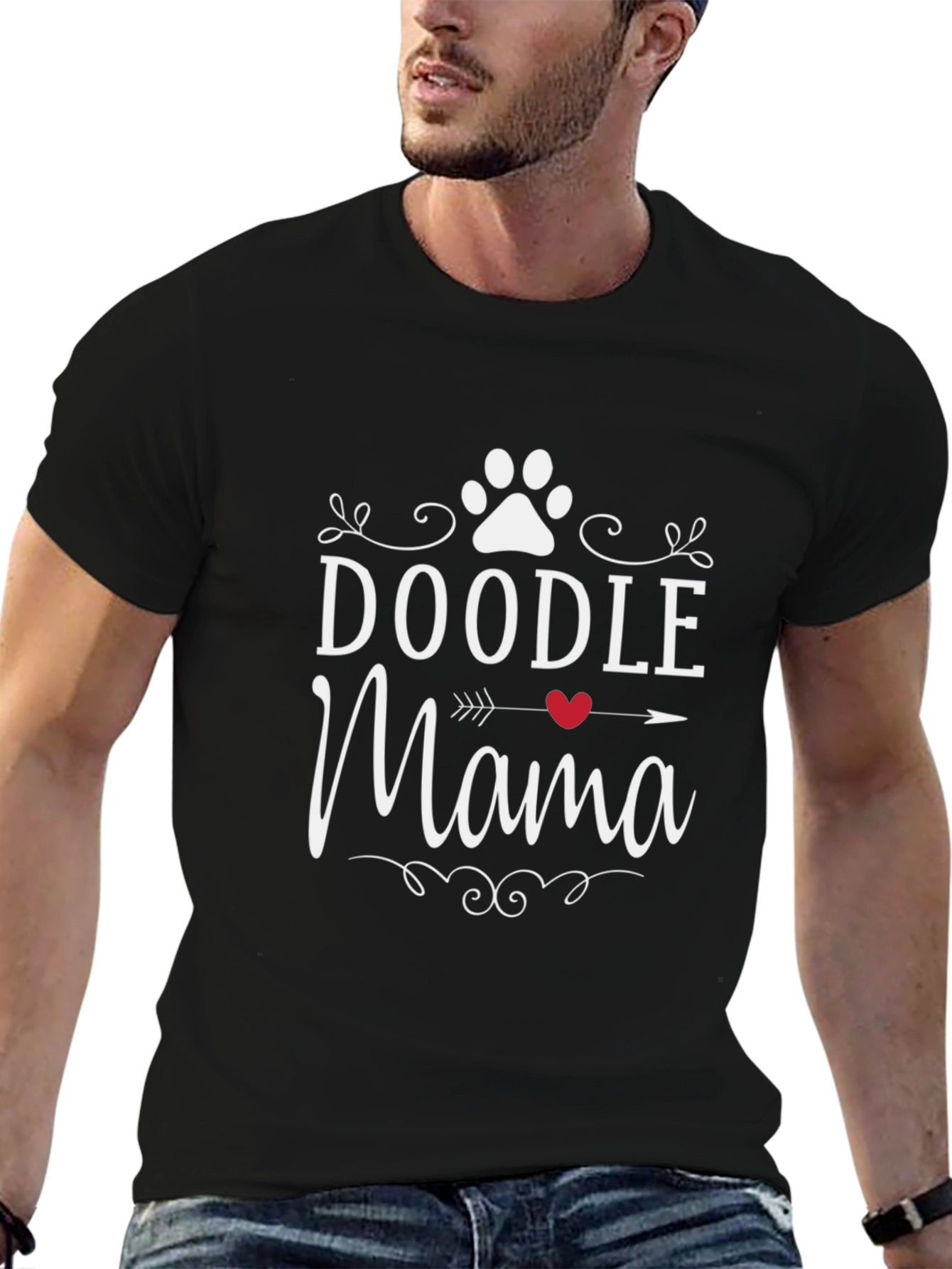 Doodle Mama T-Shirt: Dog Paw Print Design