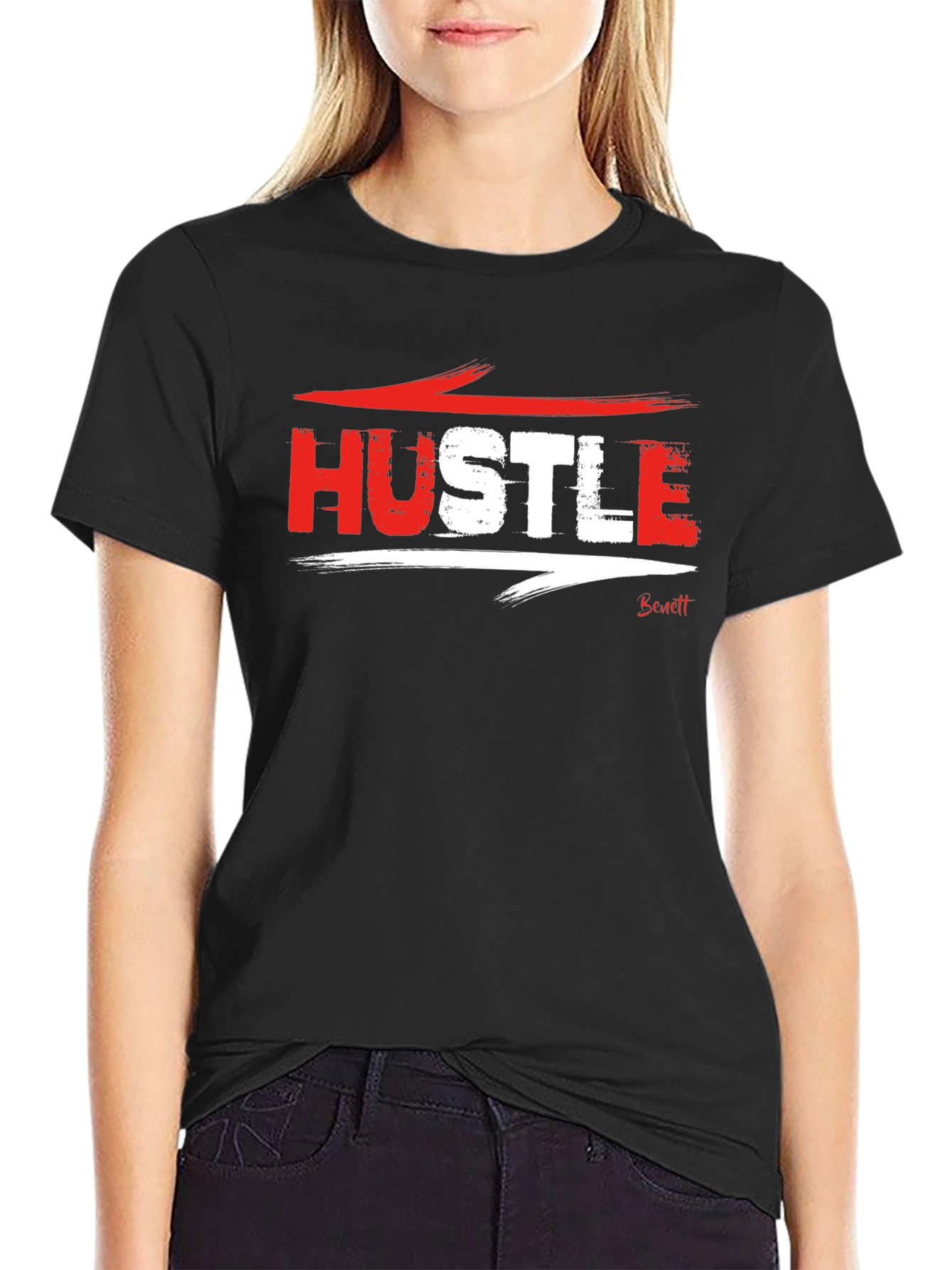 Hustle Graphic Black T-Shirt