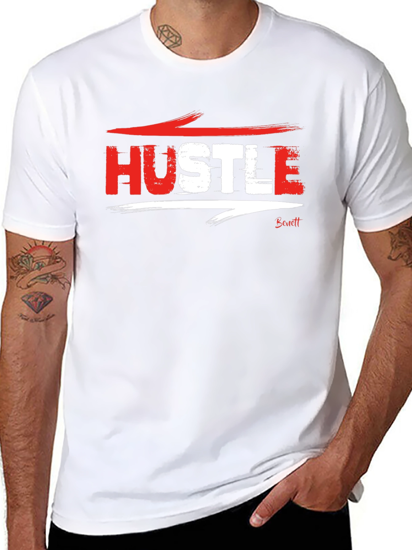 Hustle Graphic Black T-Shirt