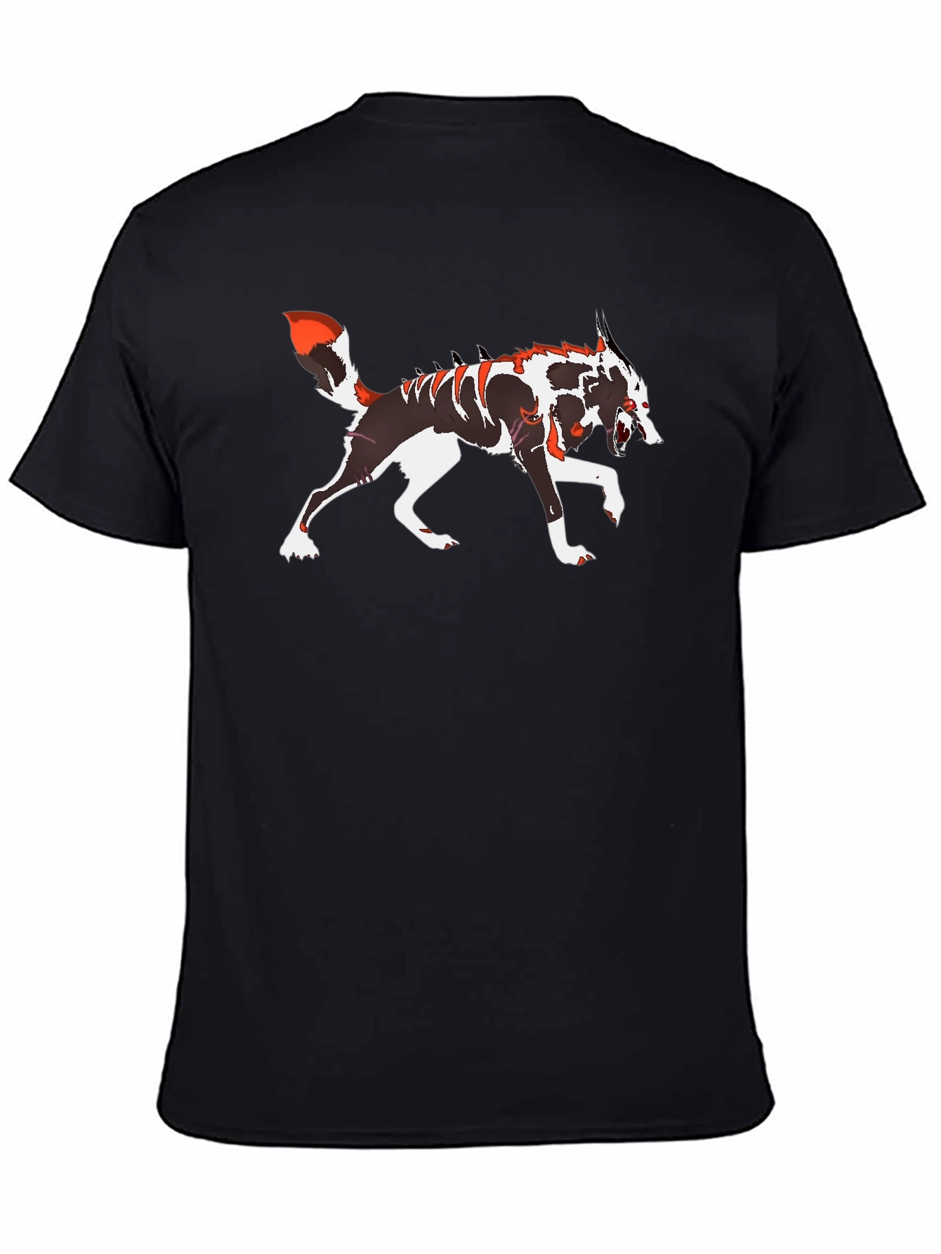 Wolf Graphic T-Shirt - Black Crew Neck Tee
