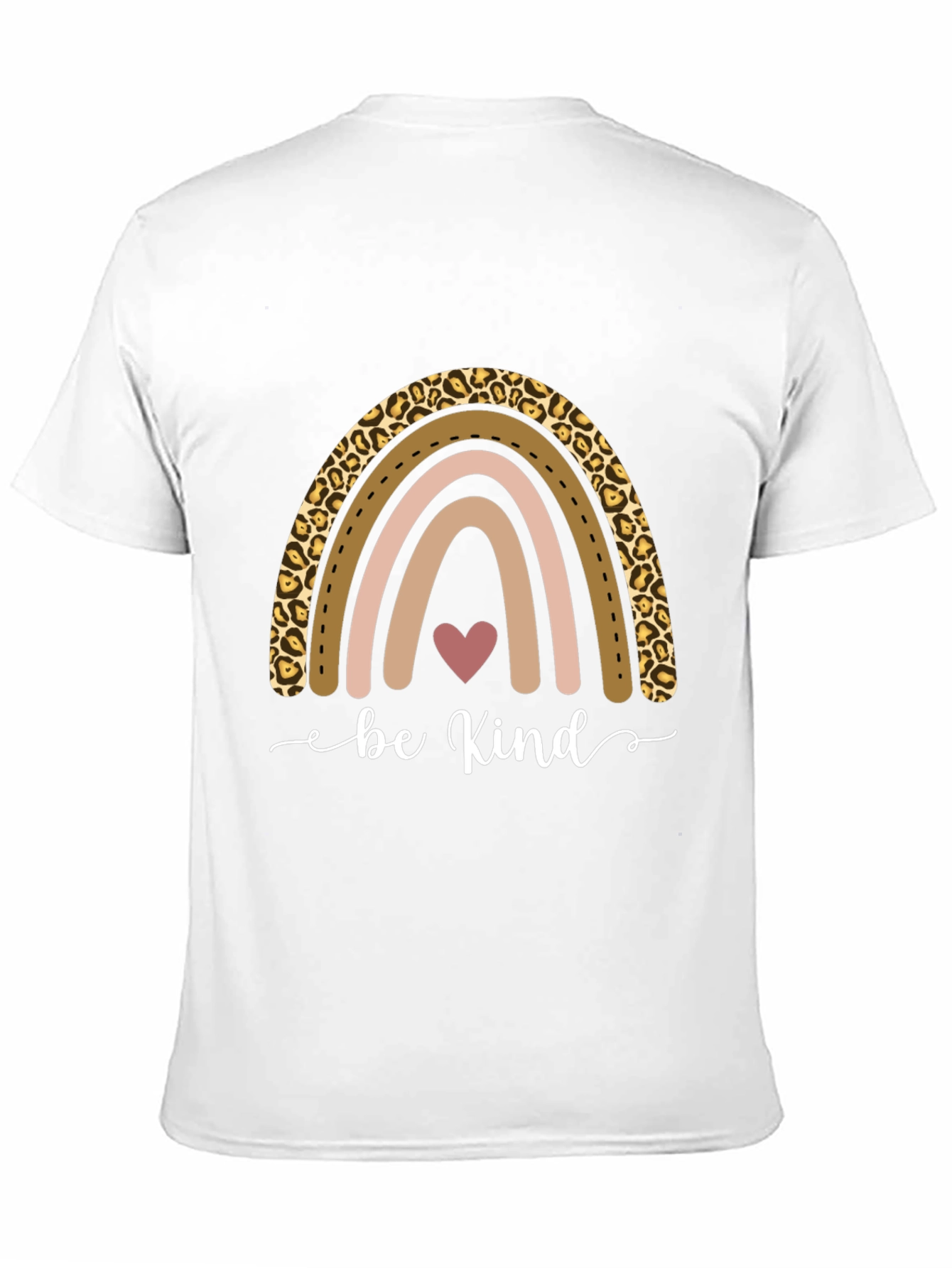 Be Kind Rainbow Leopard Print T-Shirt