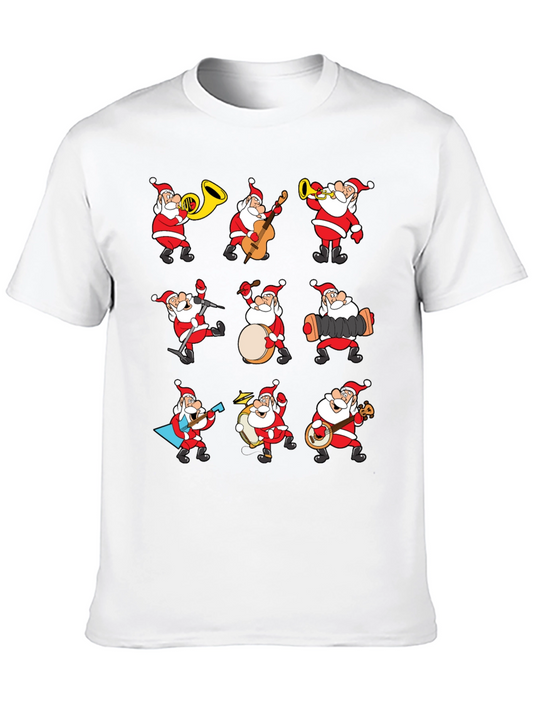 Festive Santa Musician Graphic Tee
