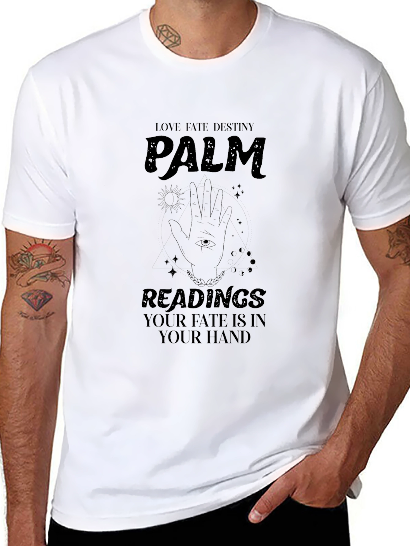 Palm Reading Fate Graphic T-Shirt