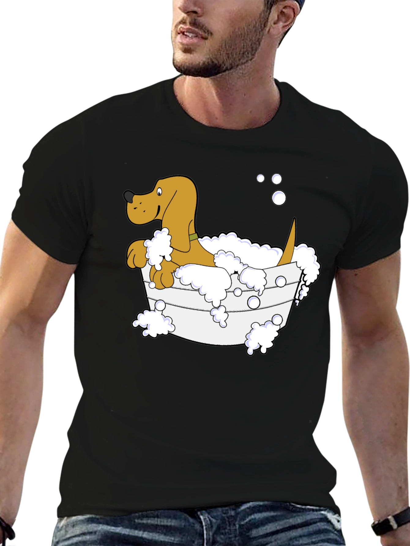 Cartoon Dog in Tub T-Shirt