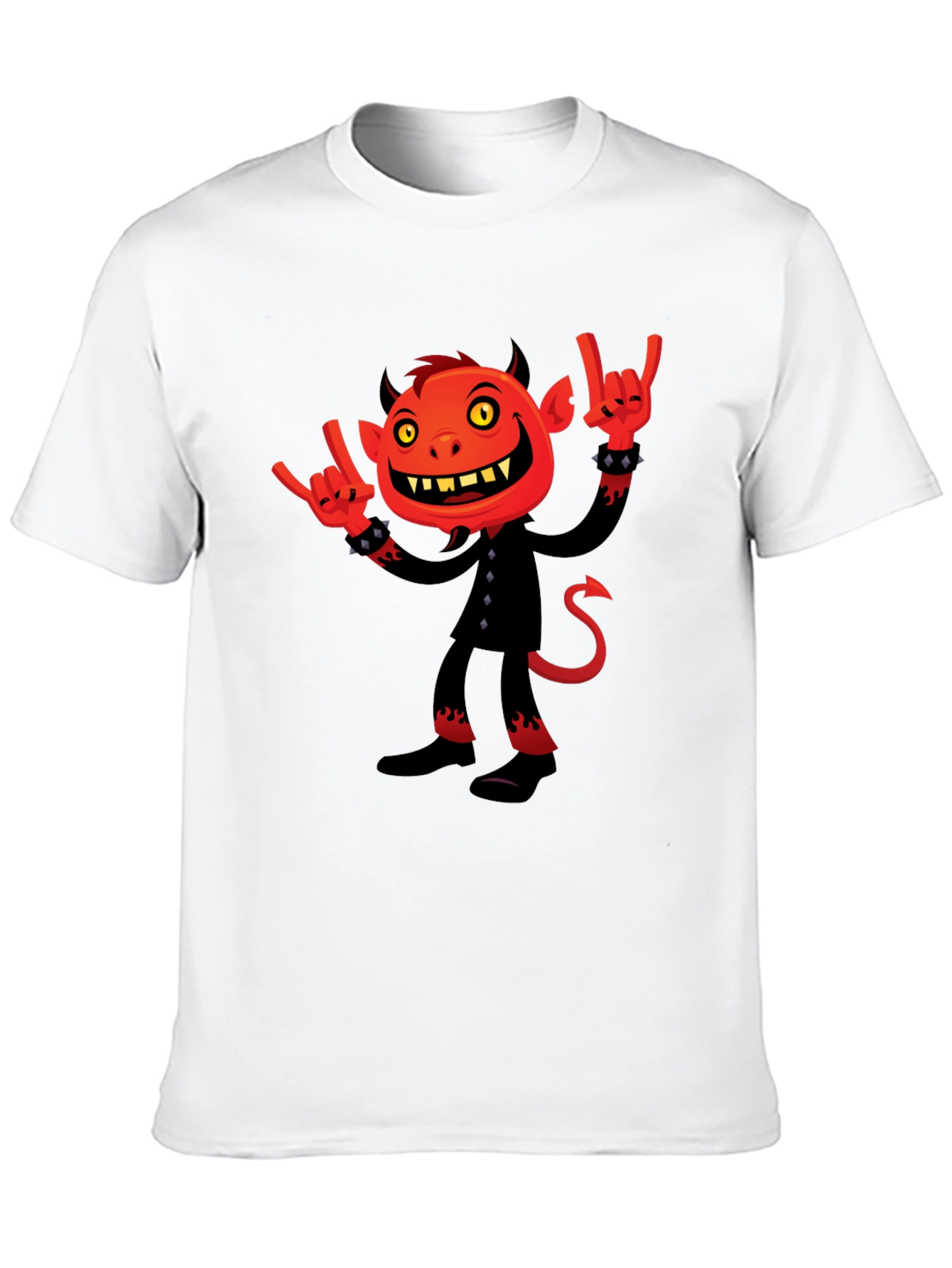 Rock On Devil Graphic Black T-Shirt