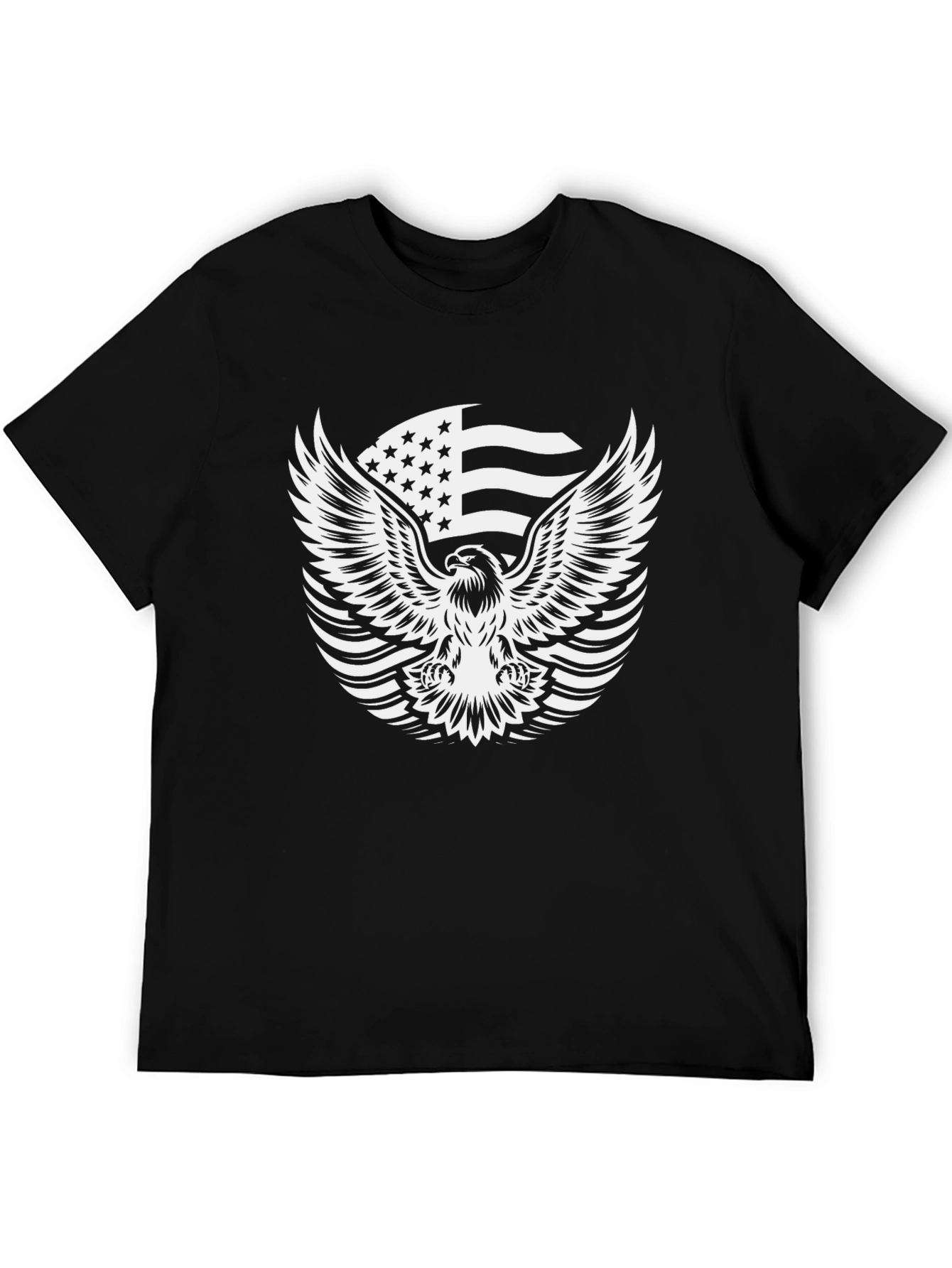 American Eagle Flag Graphic Tee - Black