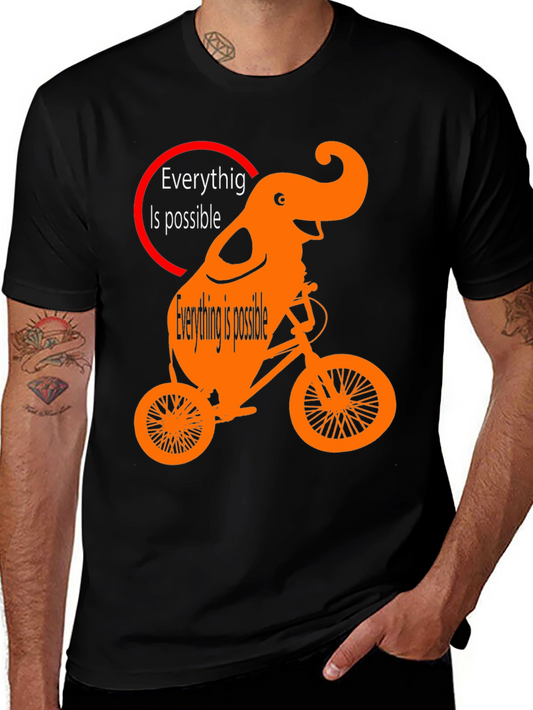 Elephant Bike T-Shirt - Everything Is Possible Design