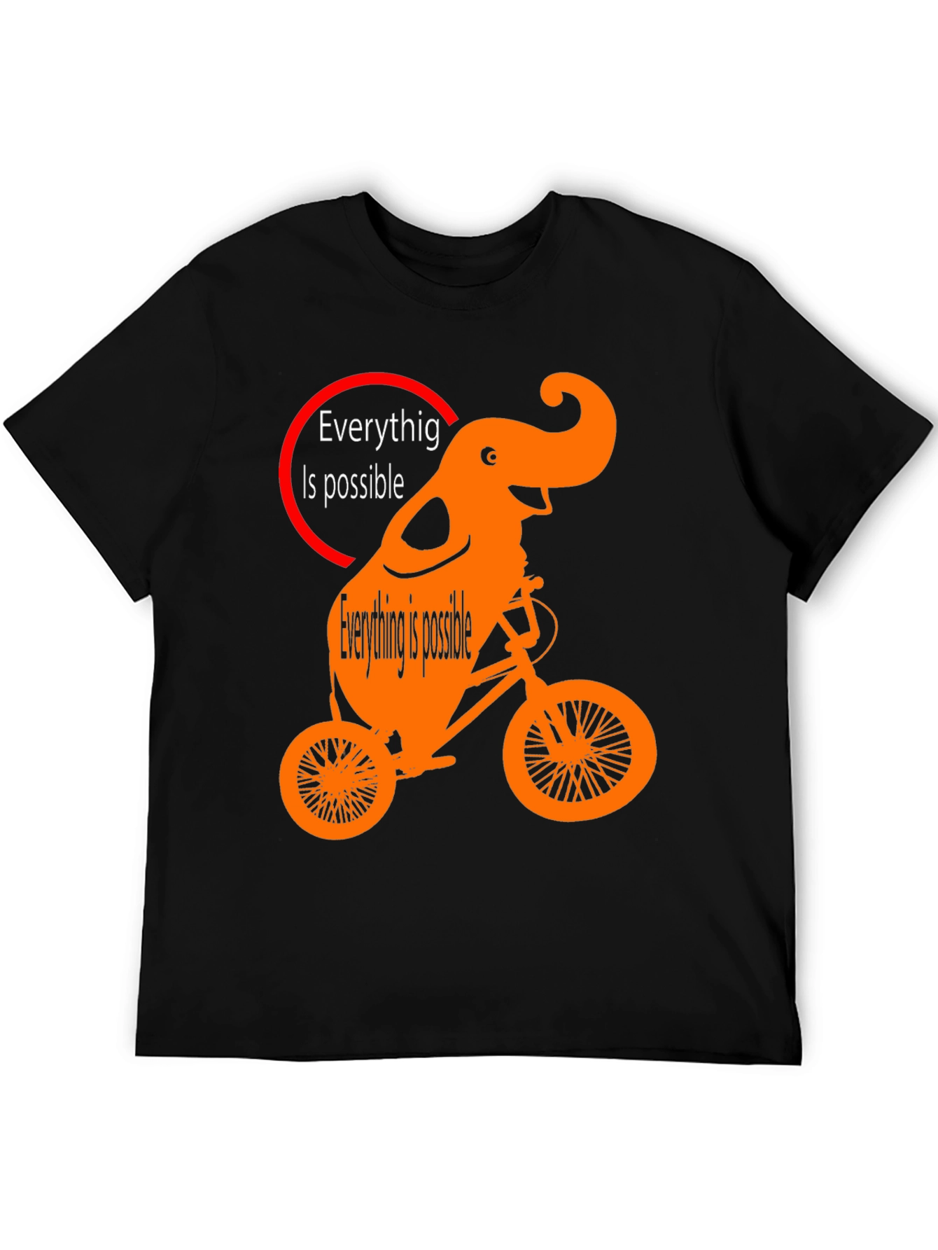 Elephant Bike T-Shirt - Everything Is Possible Design