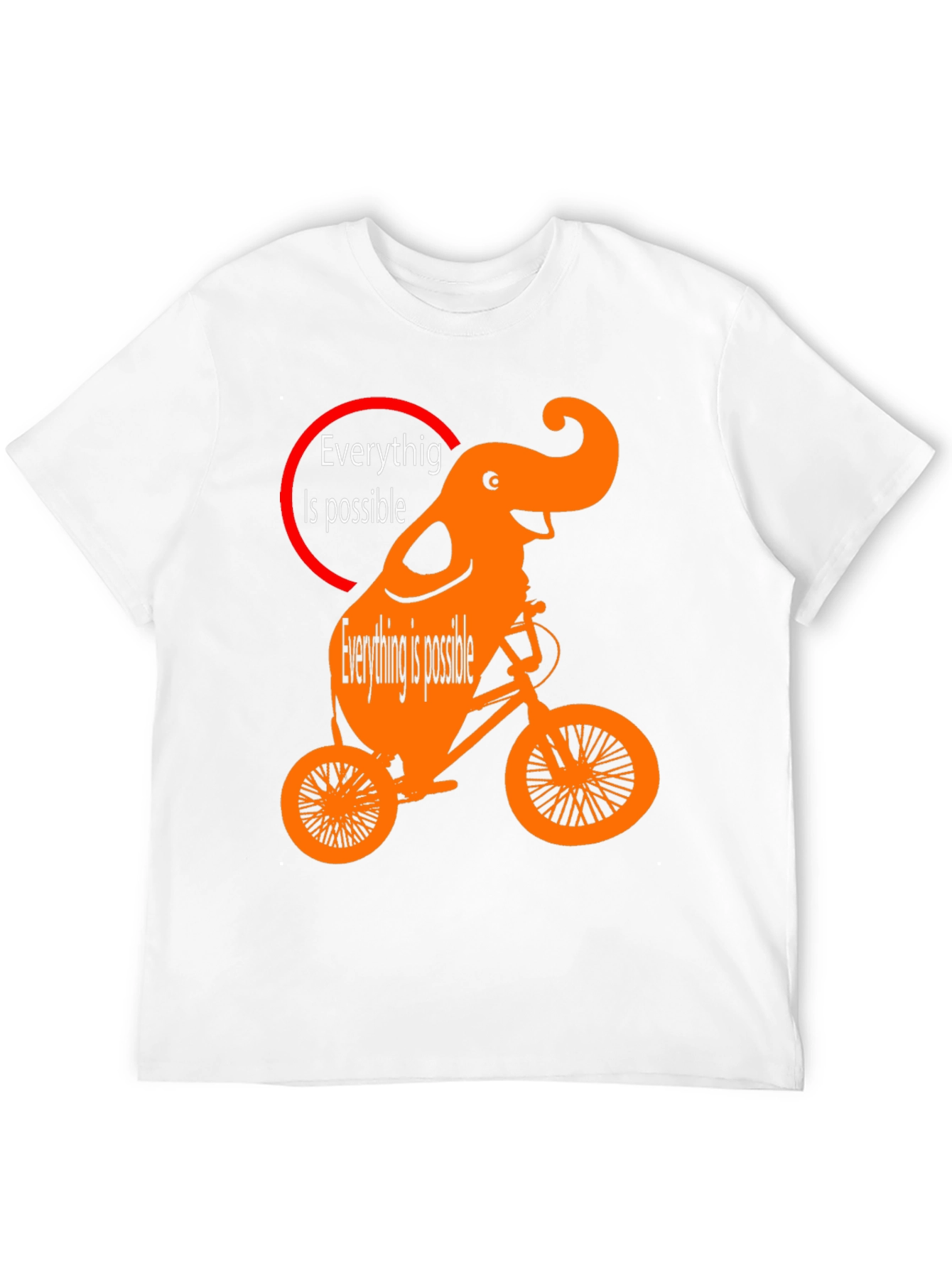 Elephant Bike T-Shirt - Everything Is Possible Design