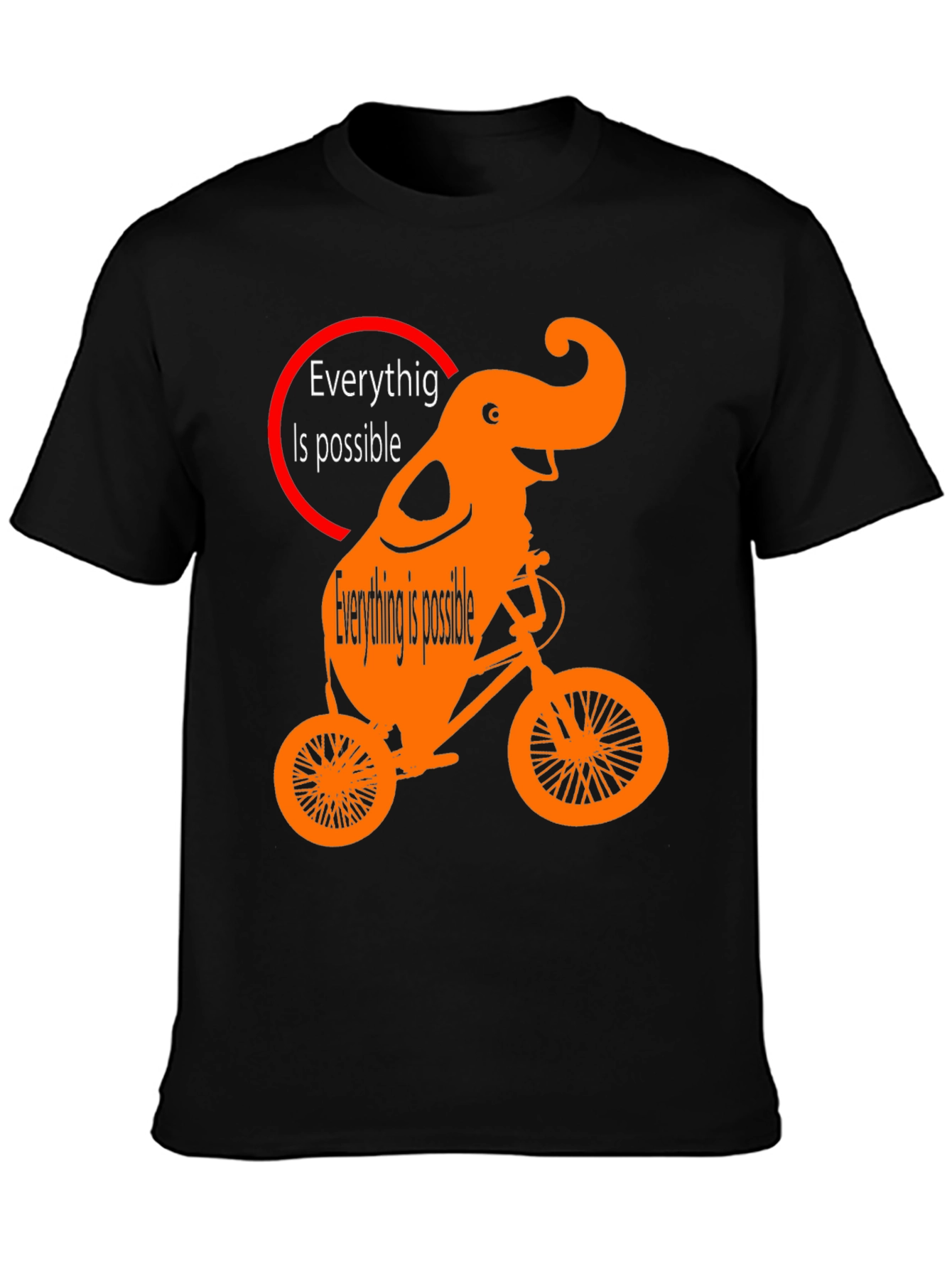 Elephant Bike T-Shirt - Everything Is Possible Design