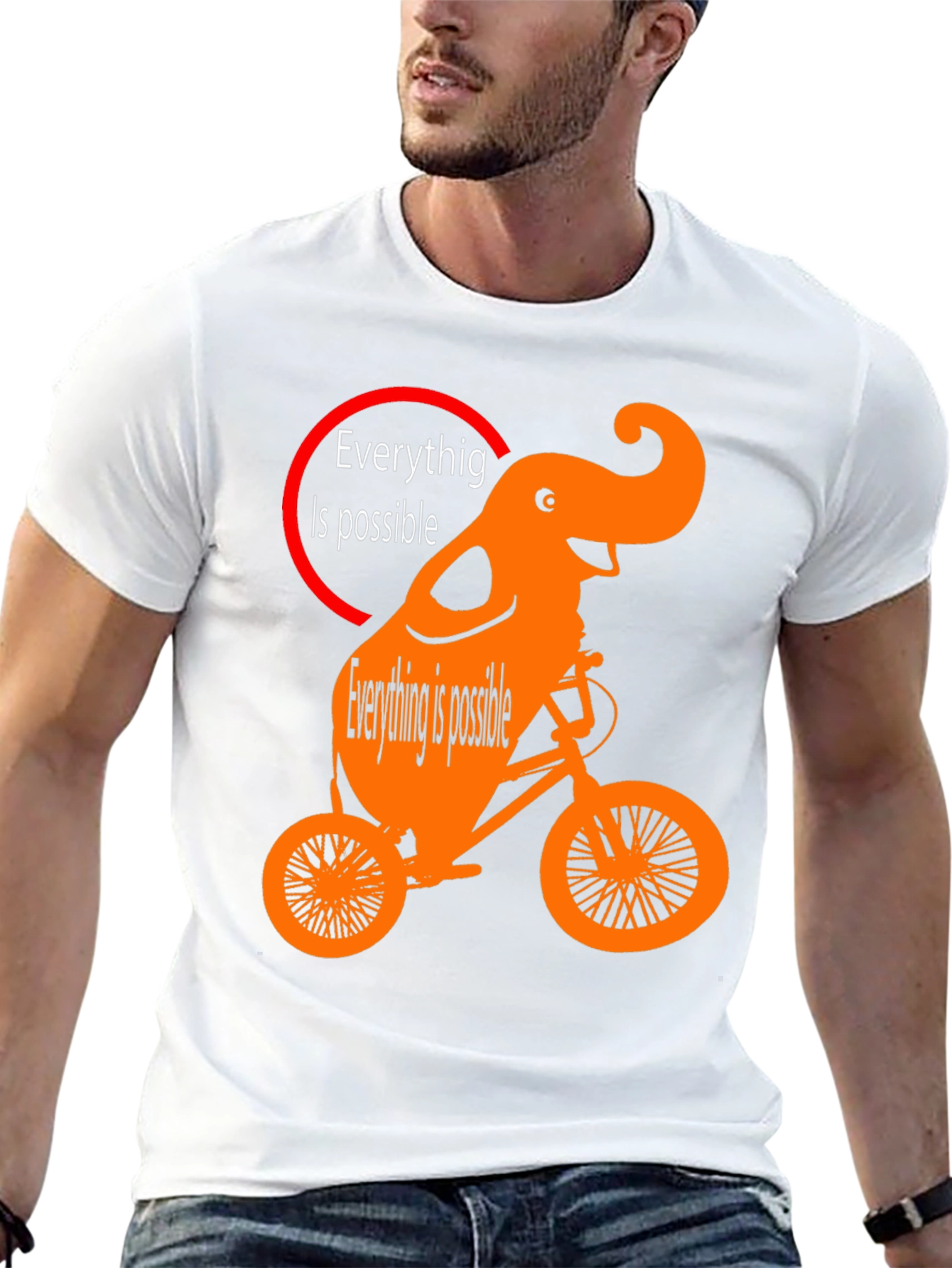 Elephant Bike T-Shirt - Everything Is Possible Design