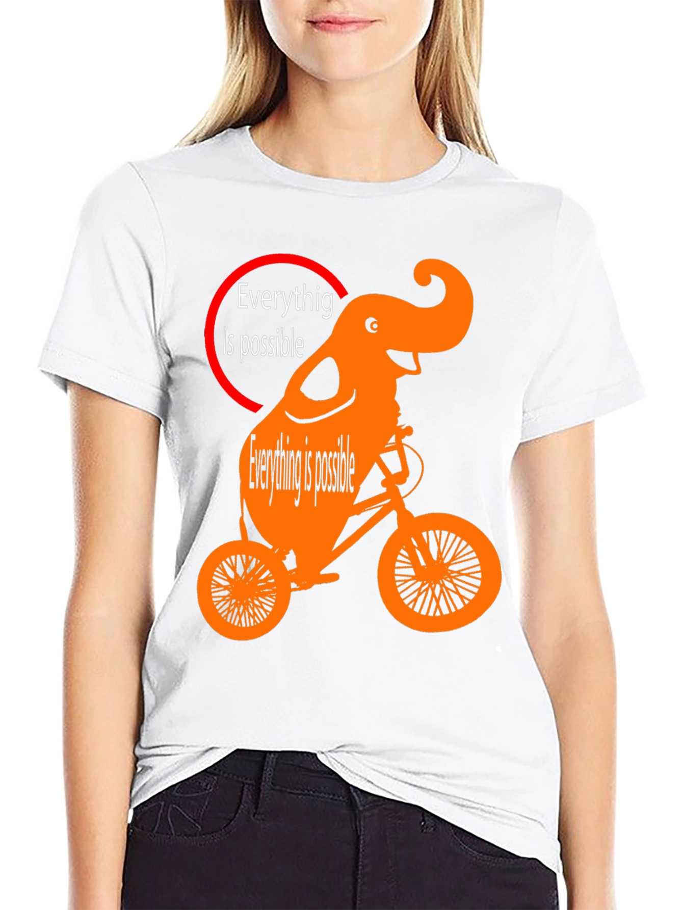 Elephant Bike T-Shirt - Everything Is Possible Design