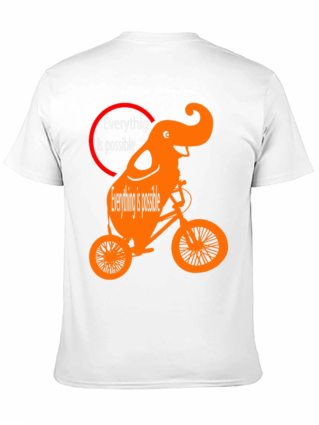 Elephant Bike T-Shirt - Everything Is Possible Design