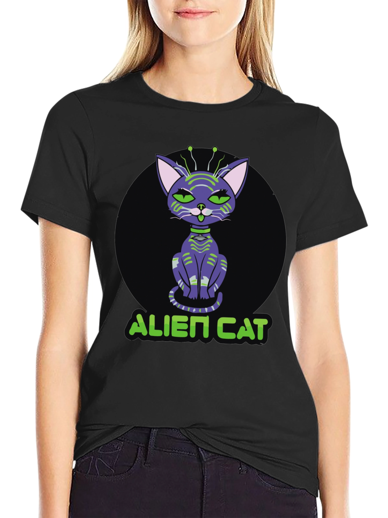 Alien Cat T-Shirt - Unique Graphic Tee
