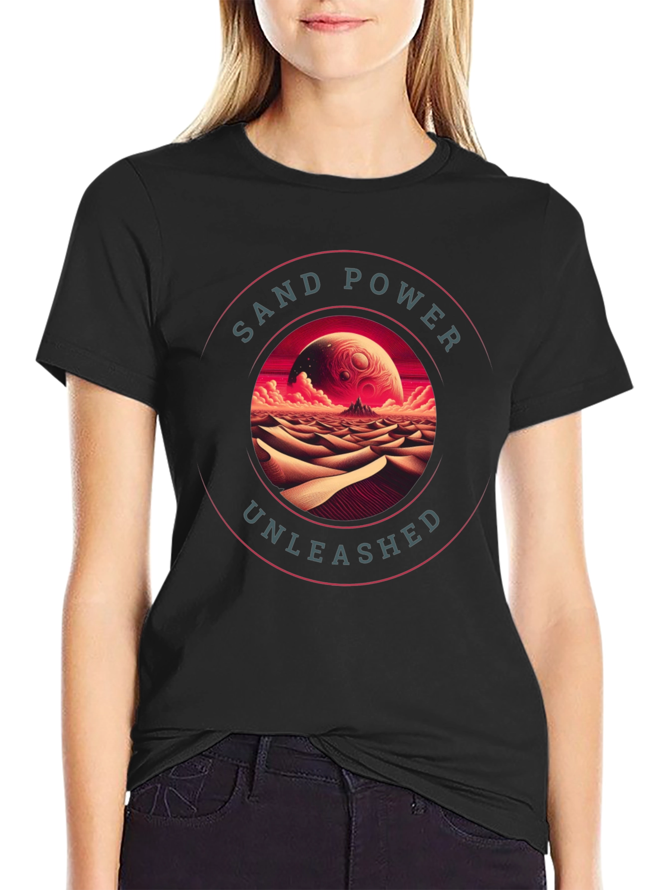 Sand Power Unleashed Graphic T-Shirt