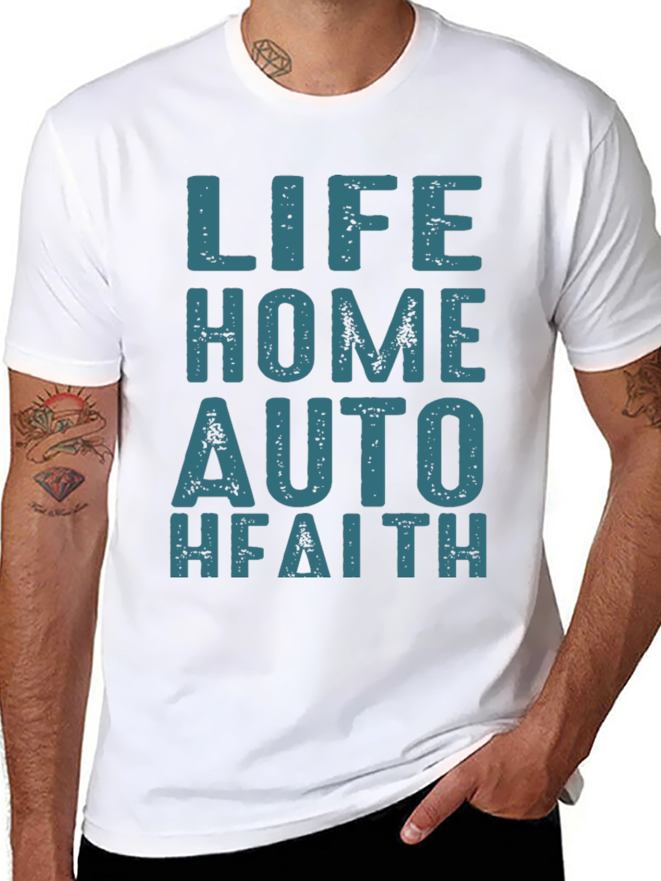 Life Home Auto Faith T-Shirt - Black Graphic Tee