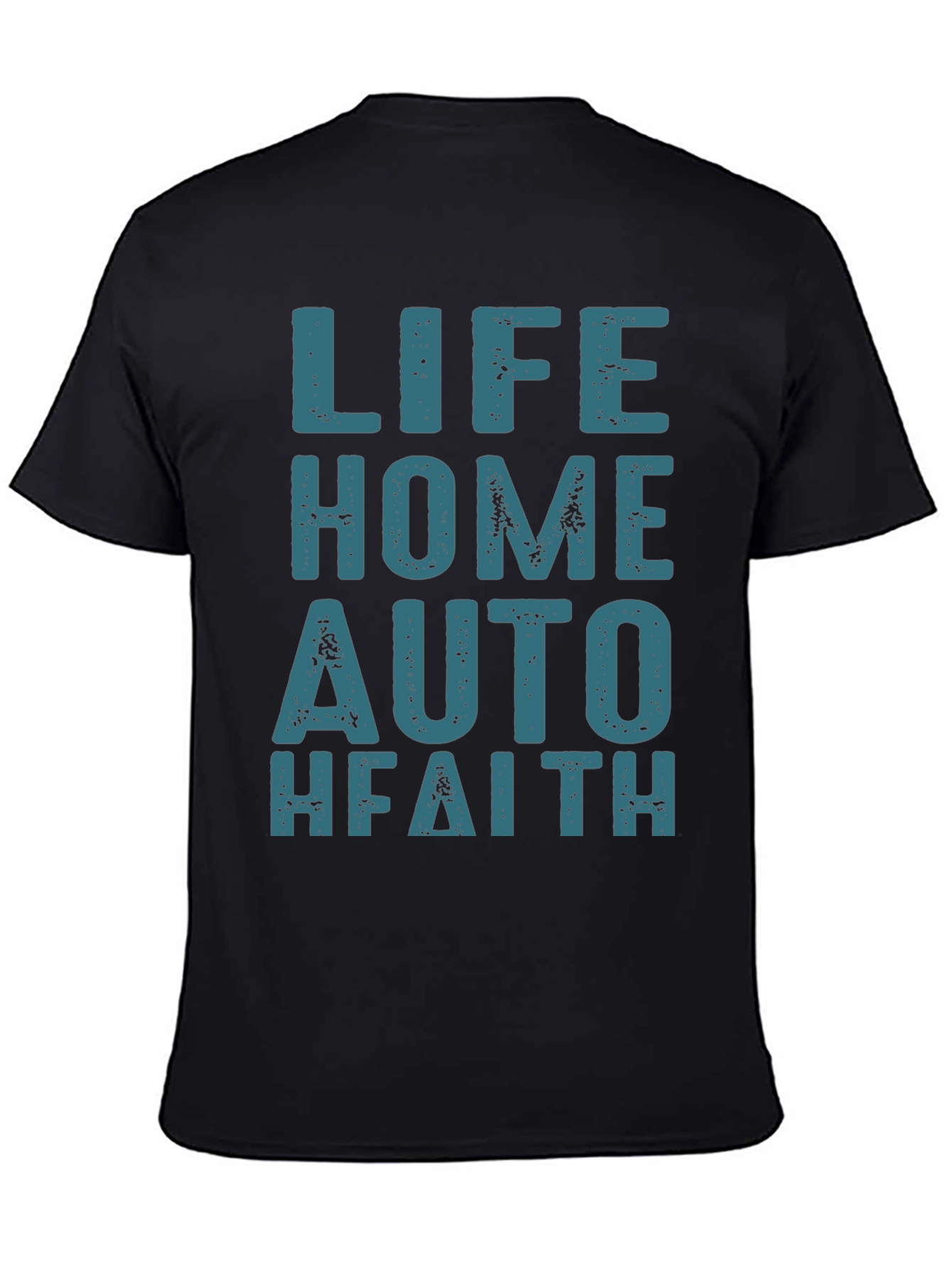 Life Home Auto Faith T-Shirt - Black Graphic Tee