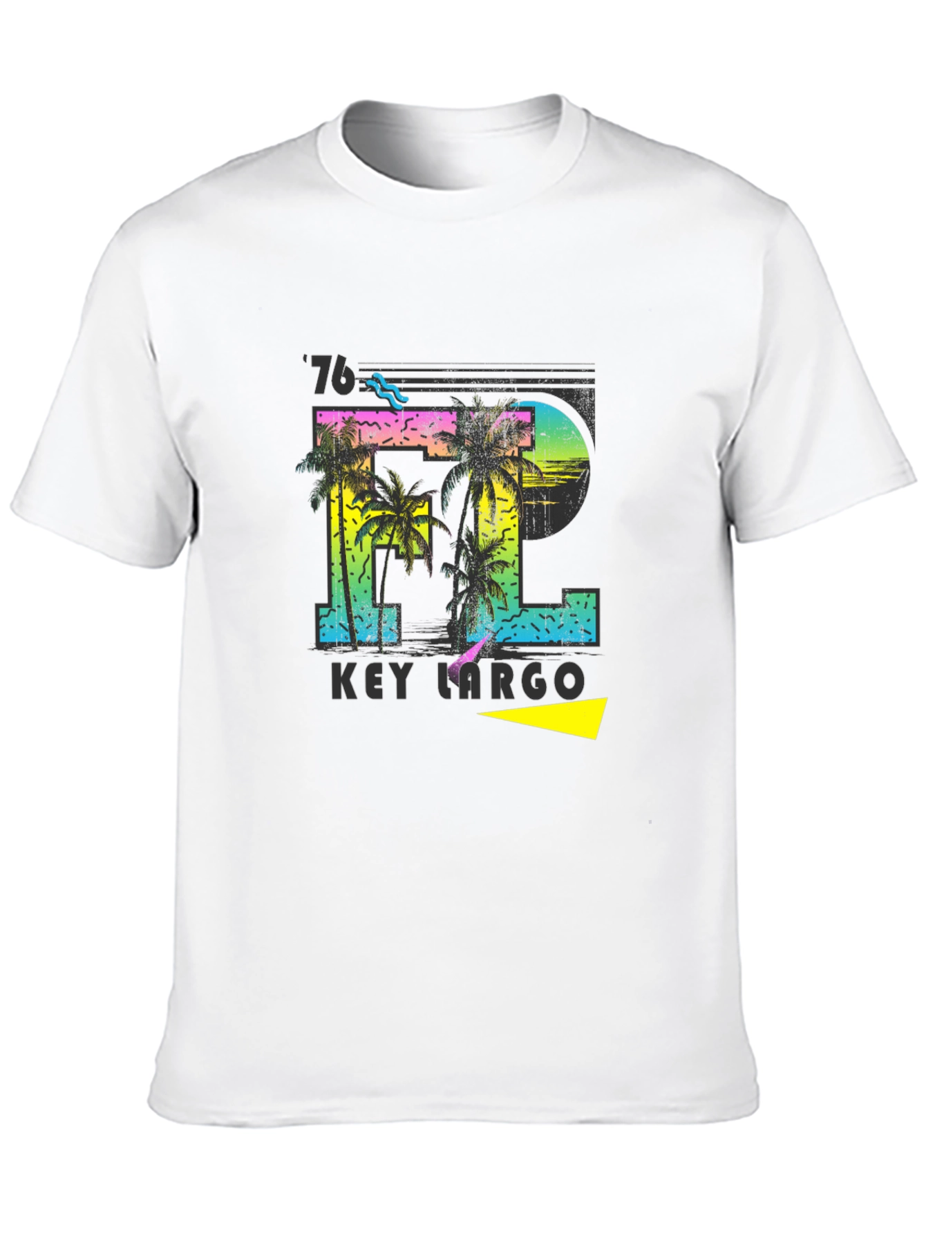Key Largo FL Palm Tree Graphic T-Shirt