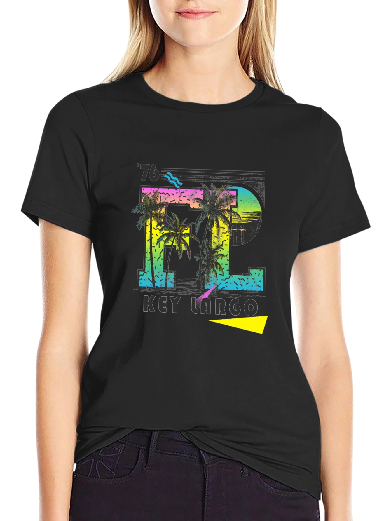 Key Largo FL Palm Tree Graphic T-Shirt