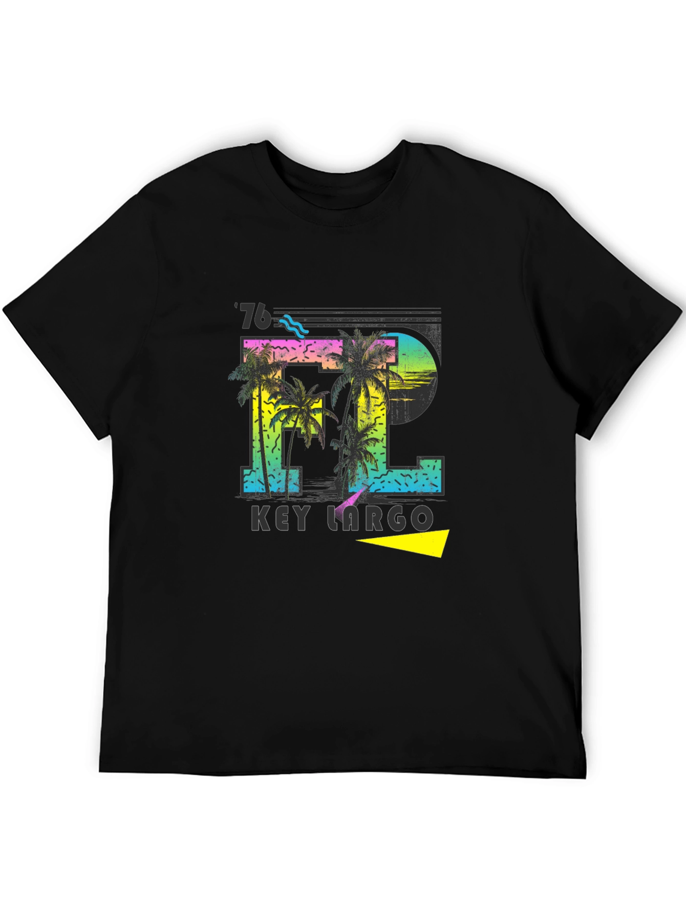 Key Largo FL Palm Tree Graphic T-Shirt