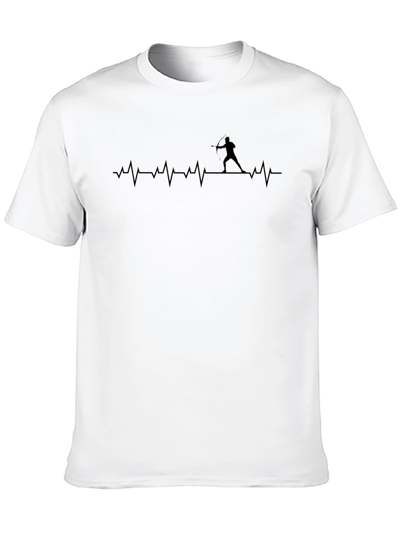 Archery Heartbeat T-Shirt - Black Cotton Tee