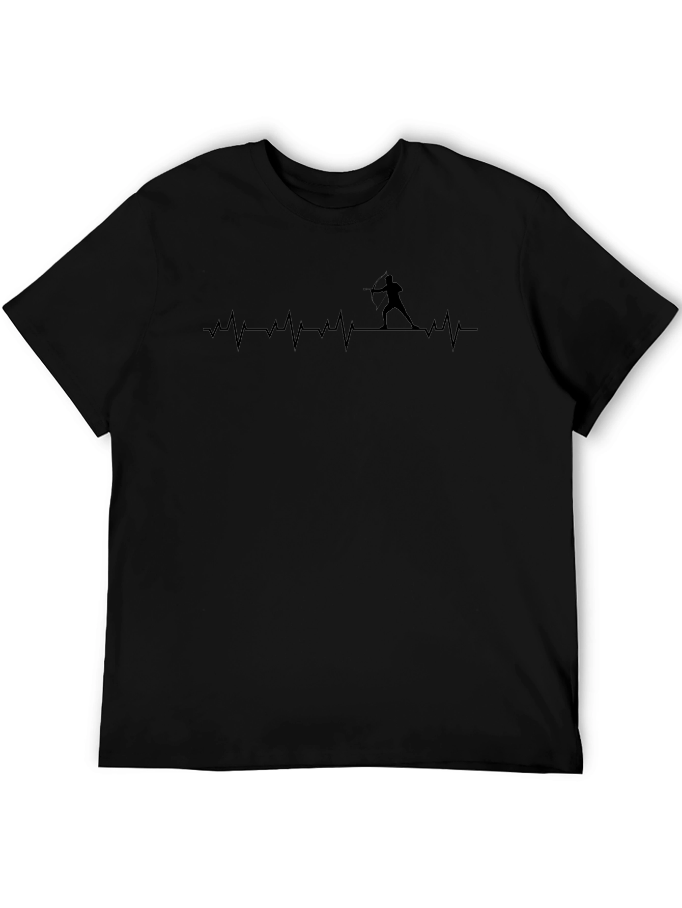 Archery Heartbeat T-Shirt - Black Cotton Tee