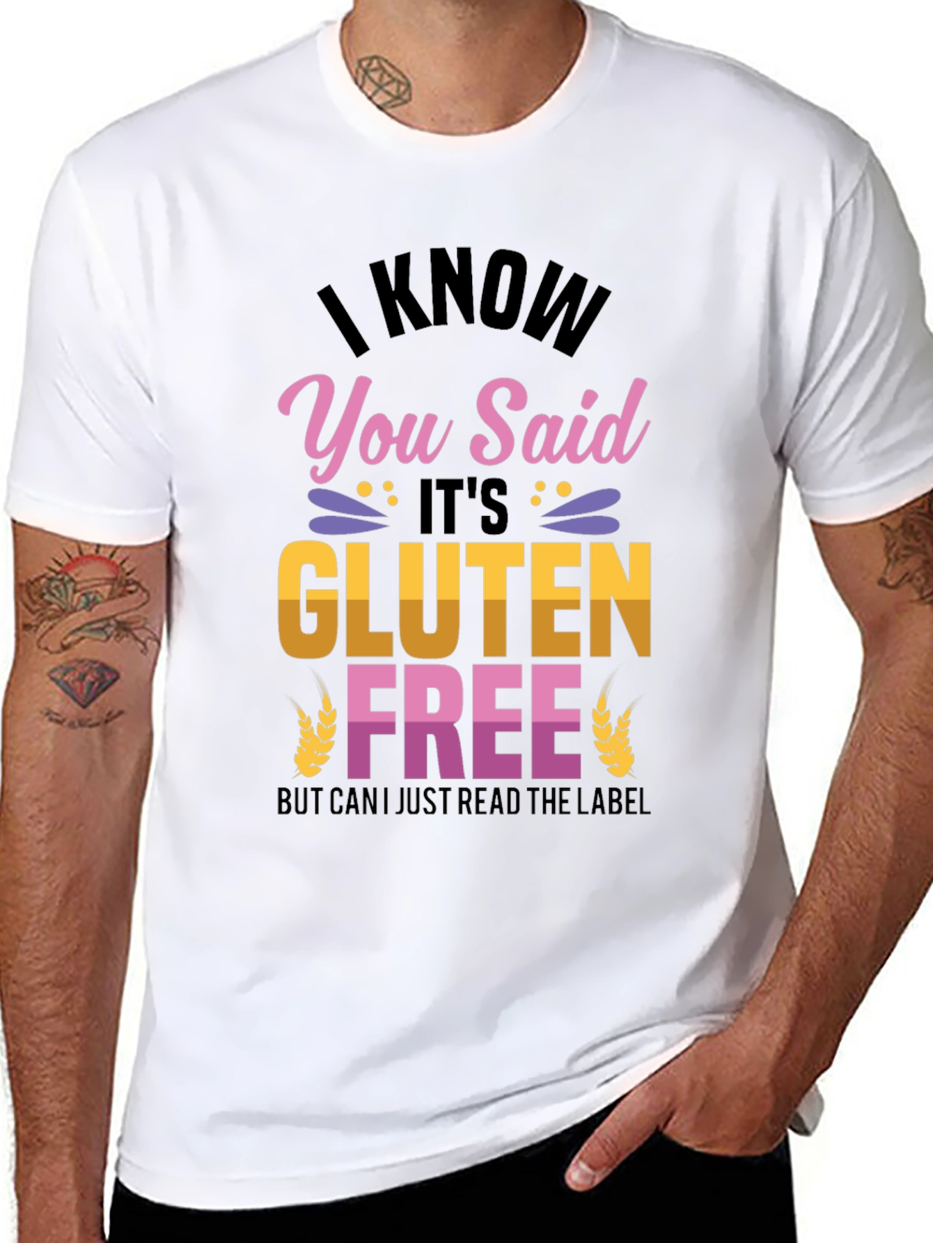 Funny Gluten Free T-Shirt - Read the Label