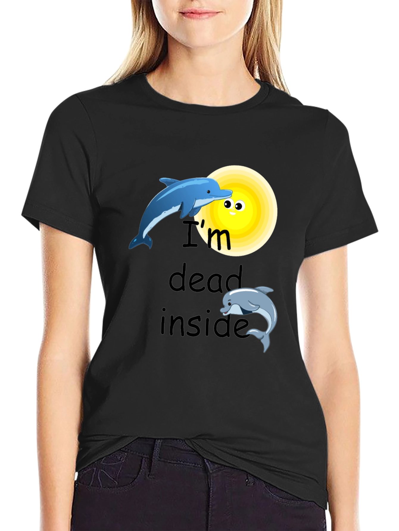 Im Dead Inside Dolphin Graphic Tee