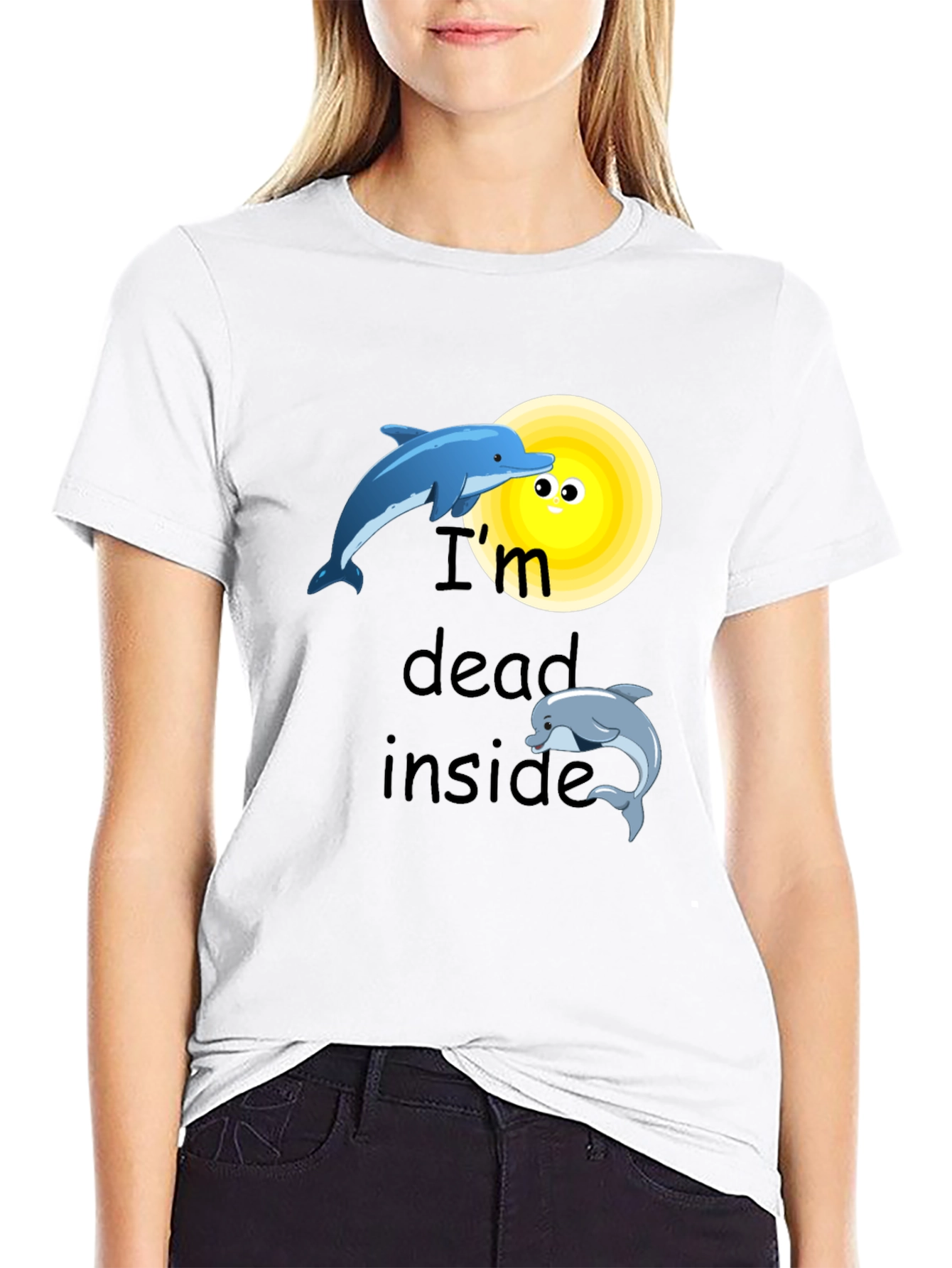 Im Dead Inside Dolphin Graphic Tee