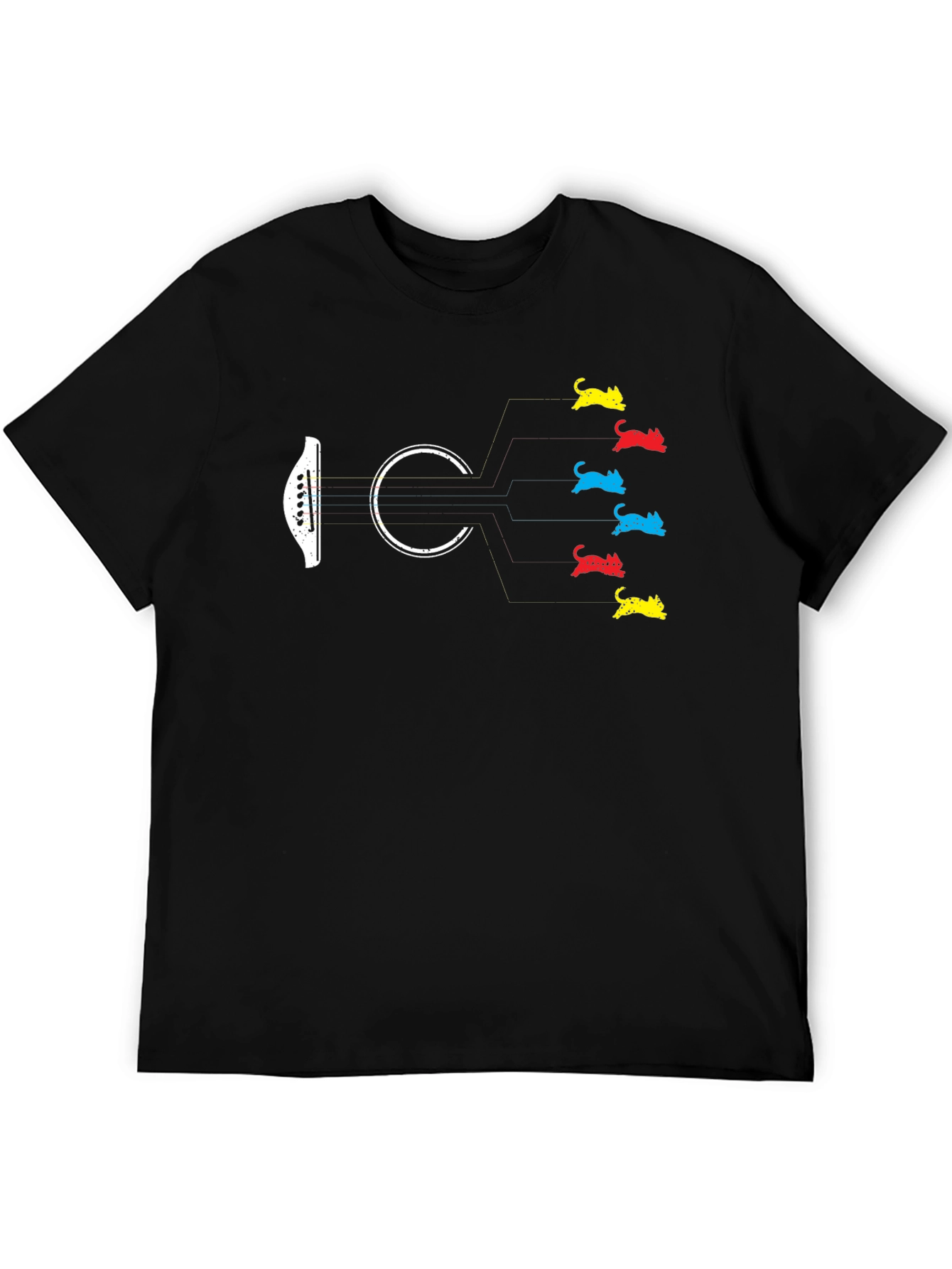 Guitar Cat T-Shirt - Musician Tee