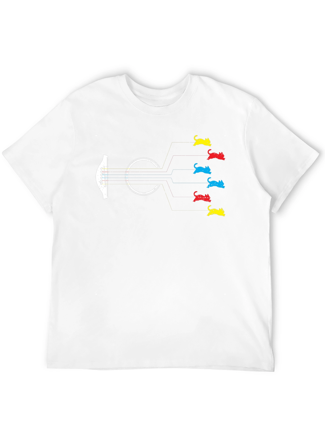 Guitar Cat T-Shirt - Musician Tee