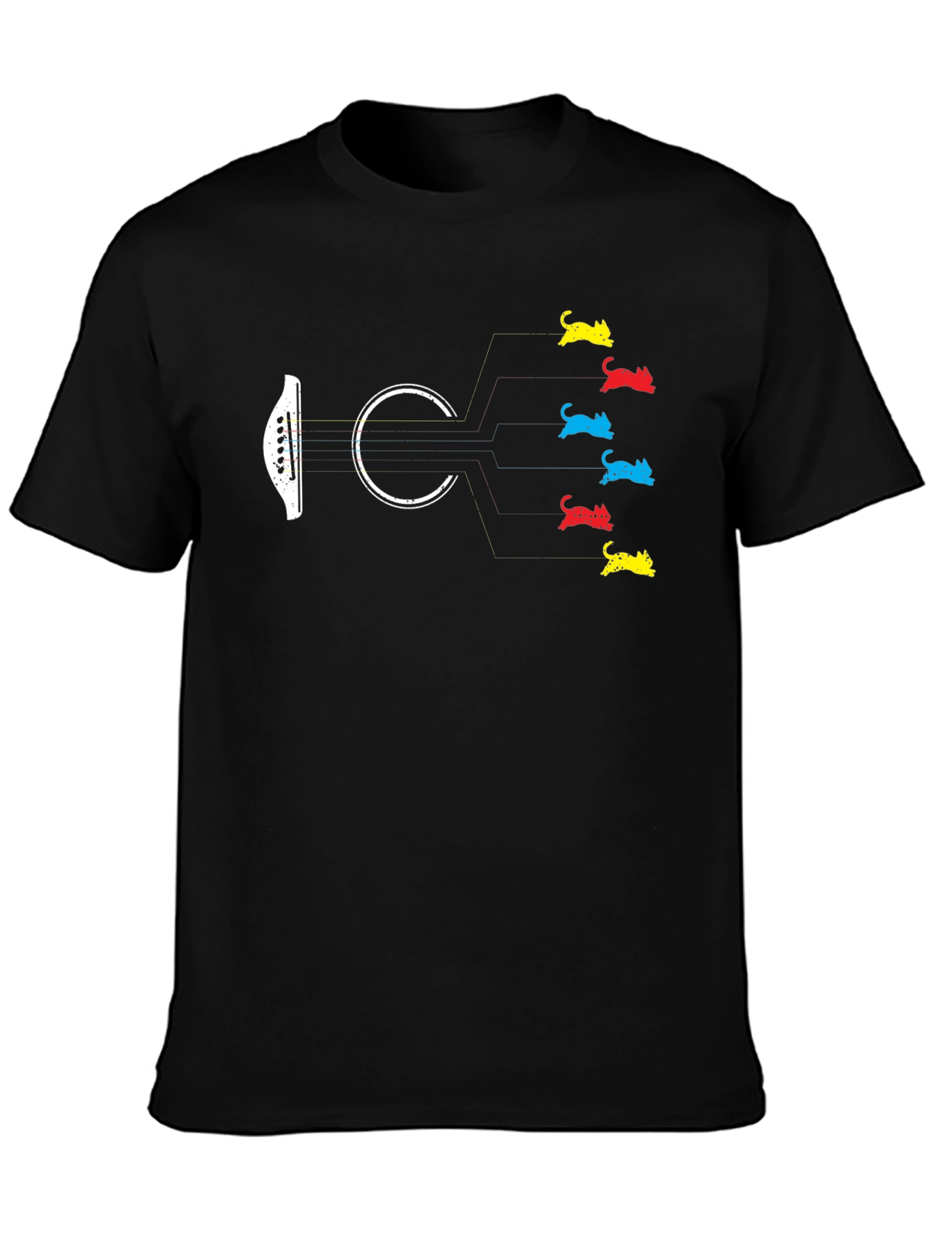 Guitar Cat T-Shirt - Musician Tee