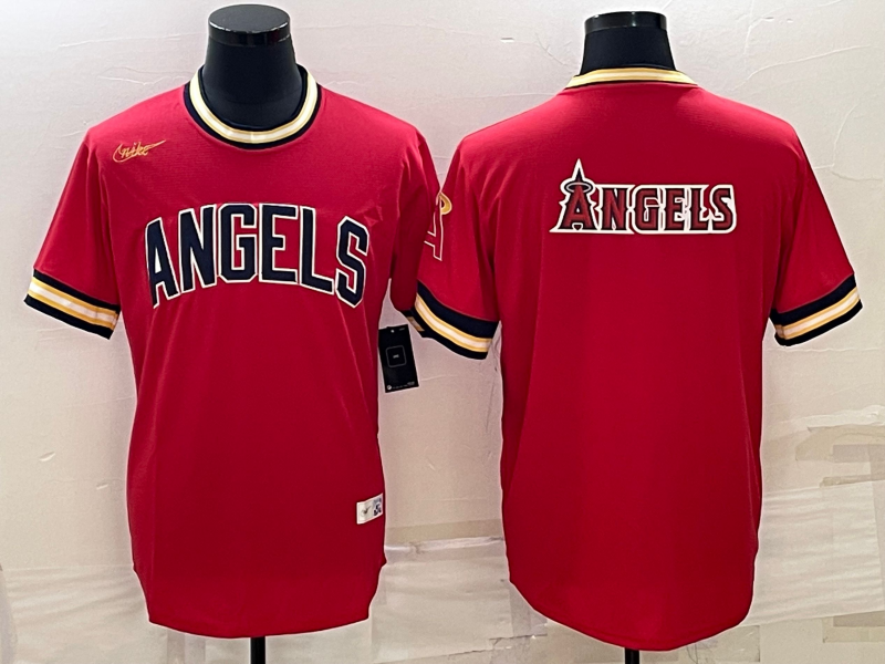 Men's Los Angeles Angels Red Alternate Replica Player Name Jerseys