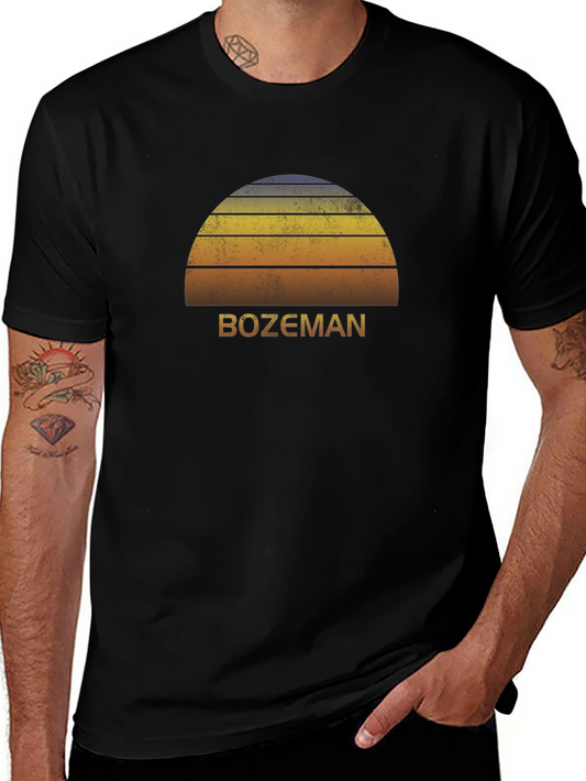 Bozeman Sunset Graphic Tee - Retro Style