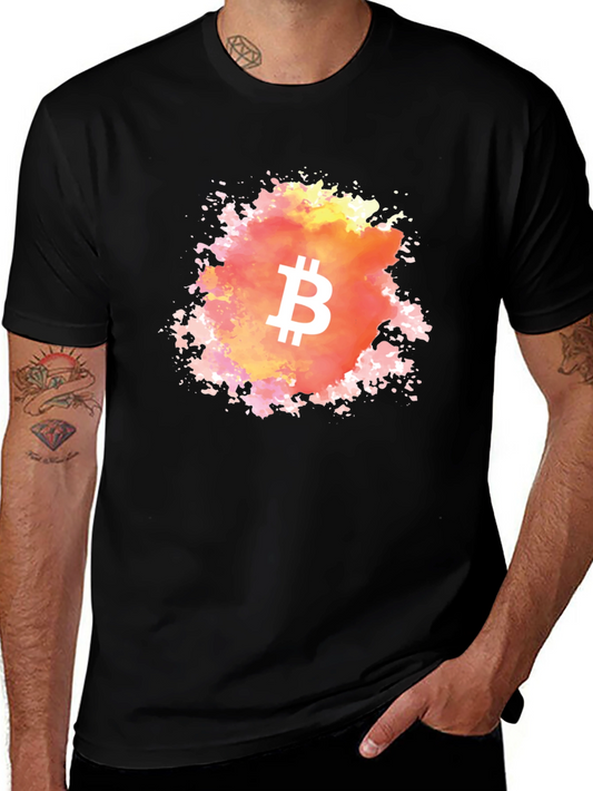 Bitcoin Watercolor T-Shirt - Crypto Currency Tee