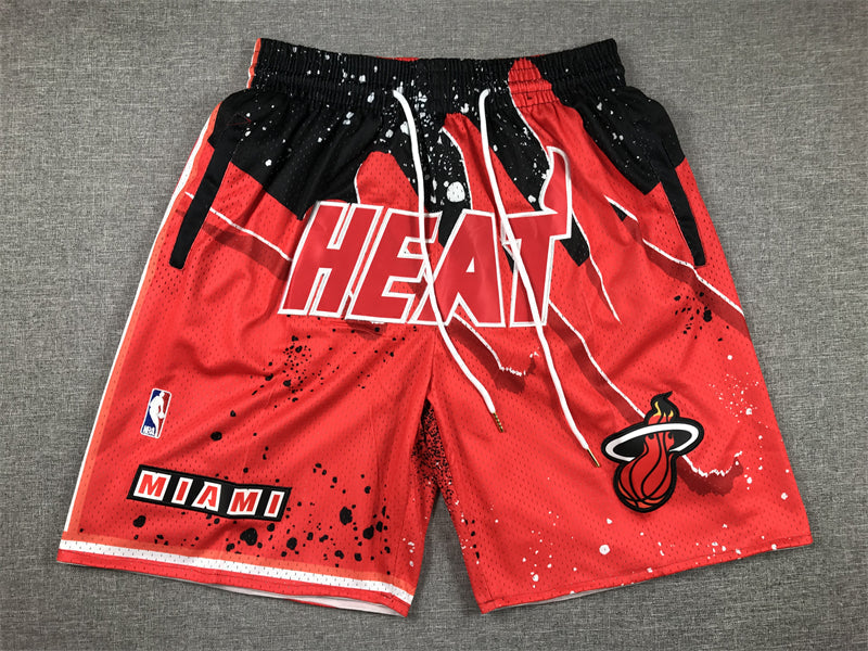 Men's Miami Heat Red Swingman Pocket Shorts1