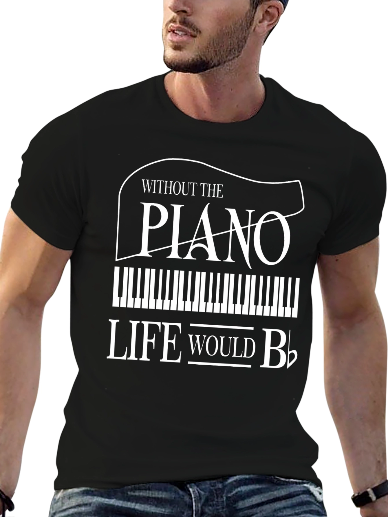 Piano Lovers T-Shirt - Life Would B Flat