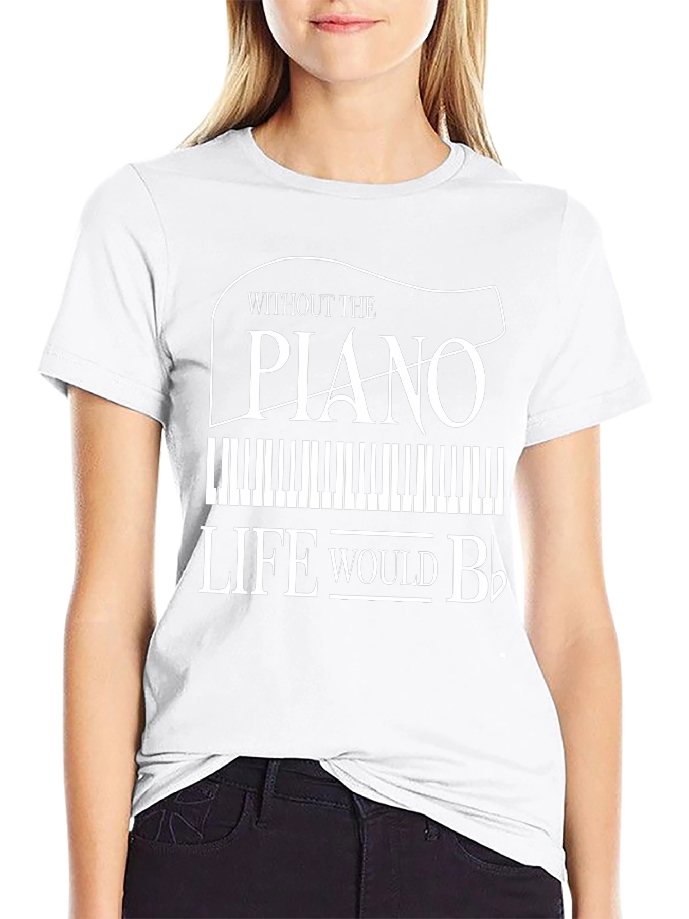 Piano Lovers T-Shirt - Life Would B Flat