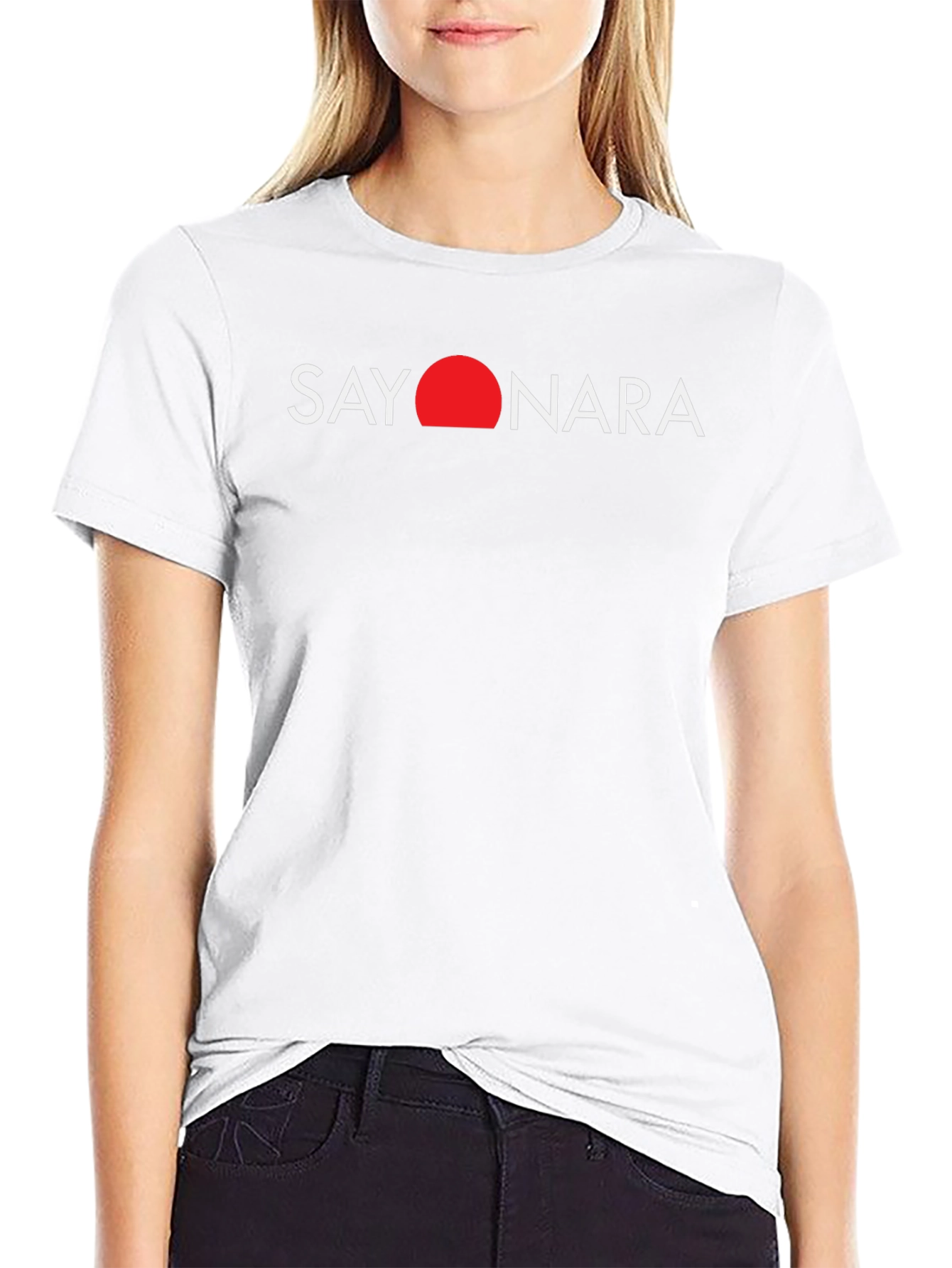 Sayonara Graphic Tee - Black Casual T-Shirt