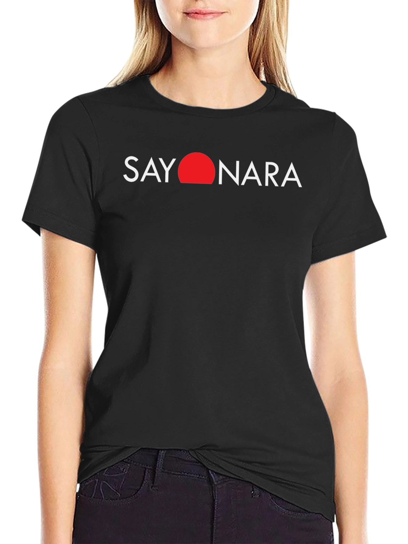 Sayonara Graphic Tee - Black Casual T-Shirt
