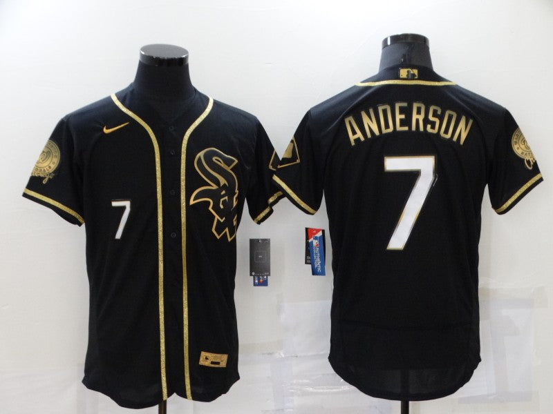 Men's Chicago White Sox Tim Anderson #7 Black Authentic Game Jerseys