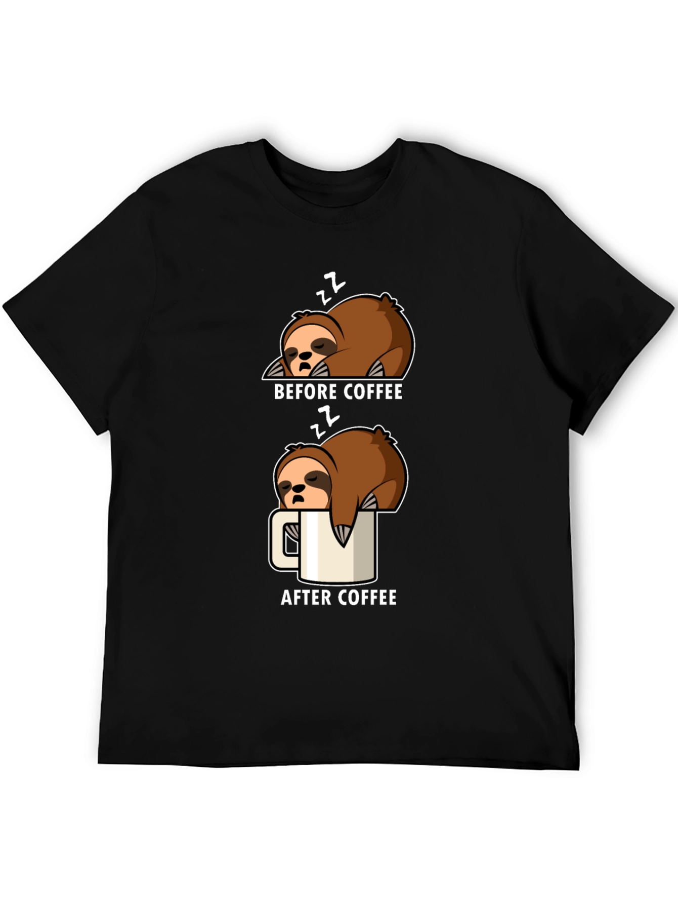 Sloth Before and After Coffee T-Shirt
