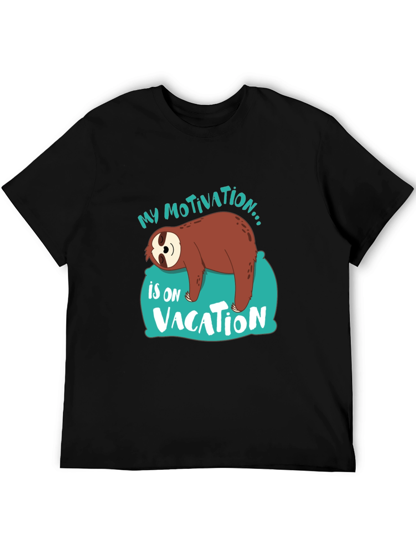My Motivation is on Vacation Sloth Graphic T-Shirt