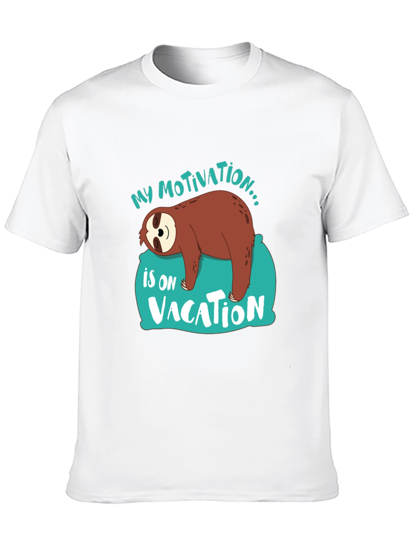 My Motivation is on Vacation Sloth Graphic T-Shirt