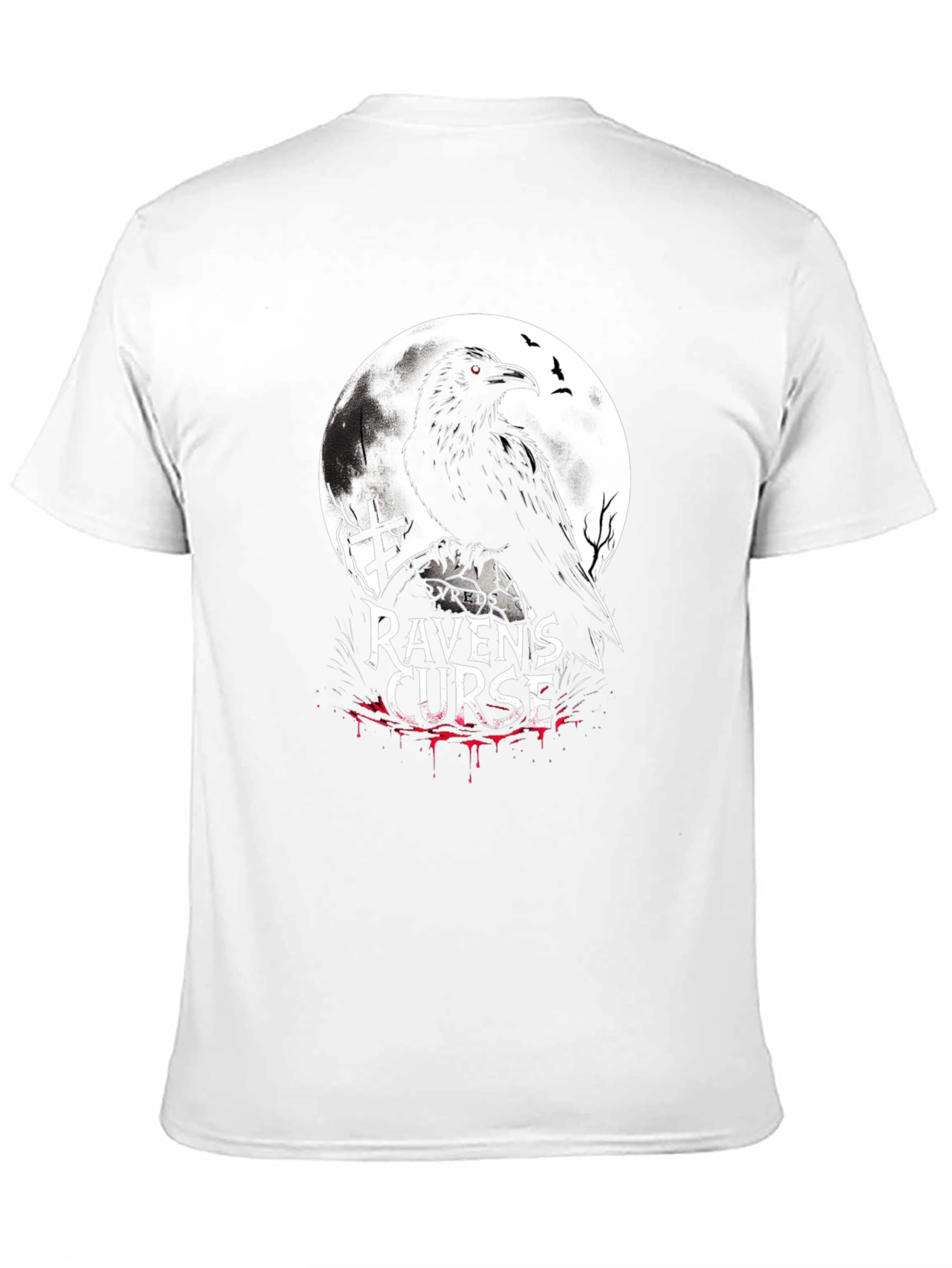 Ravens Curse Graphic T-Shirt - Gothic Style