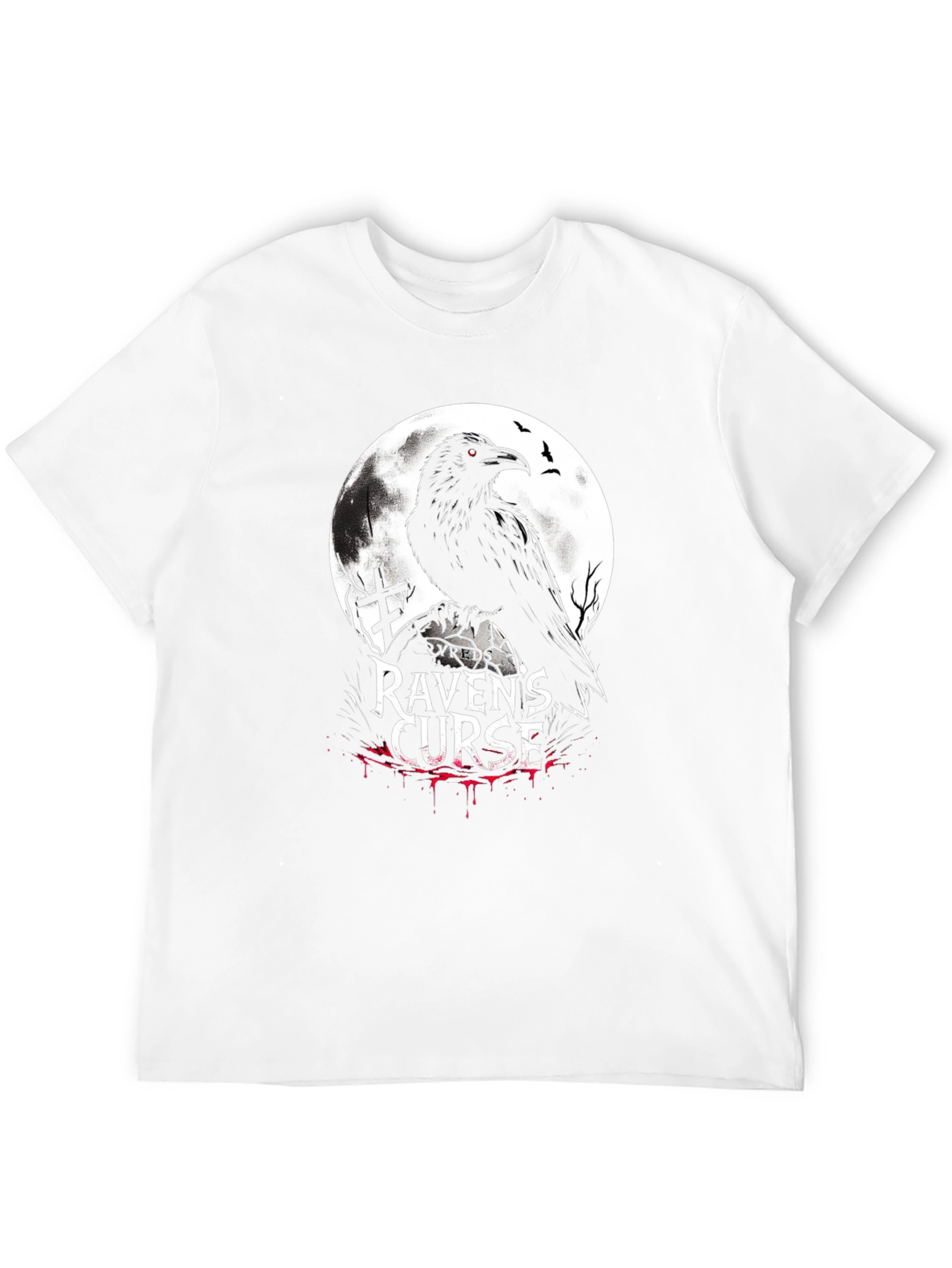 Ravens Curse Graphic T-Shirt - Gothic Style