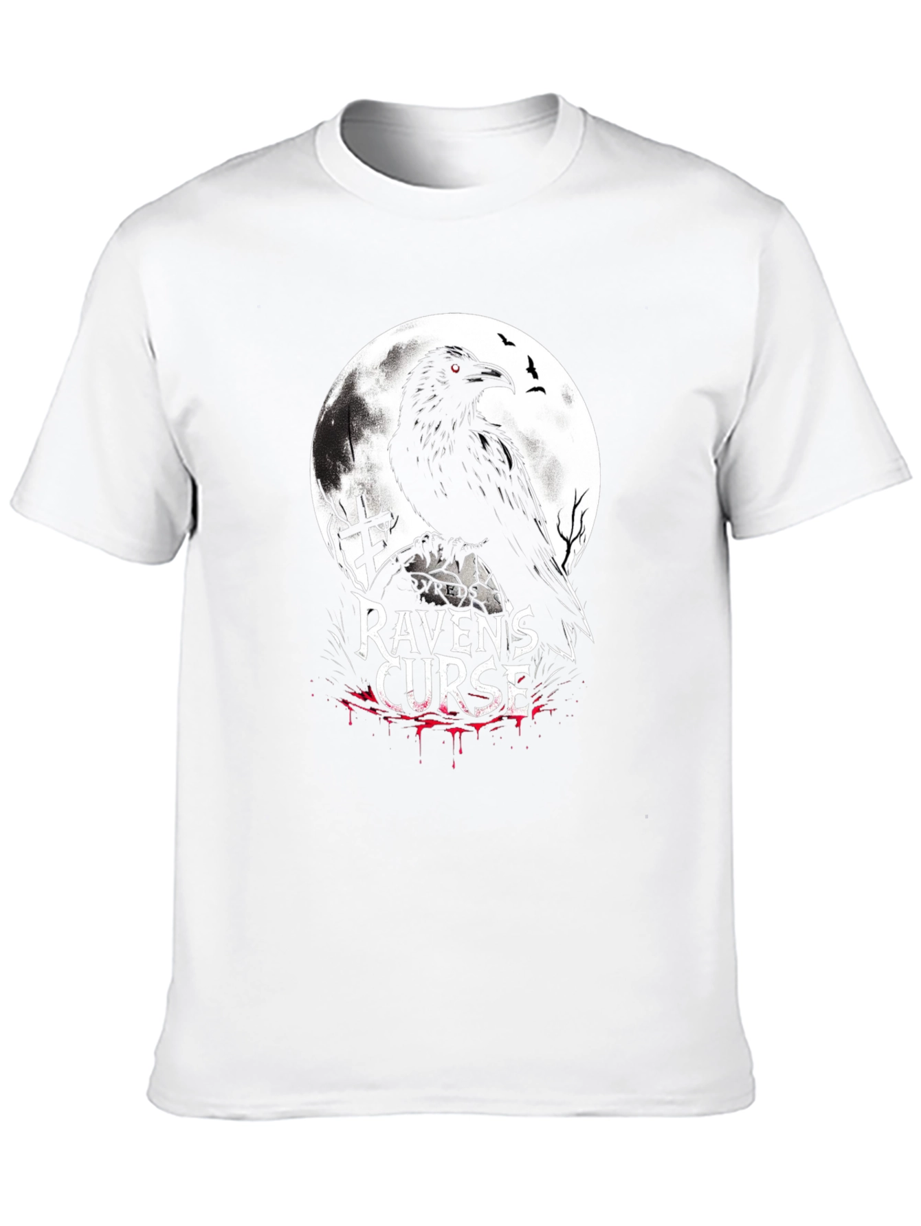 Ravens Curse Graphic T-Shirt - Gothic Style