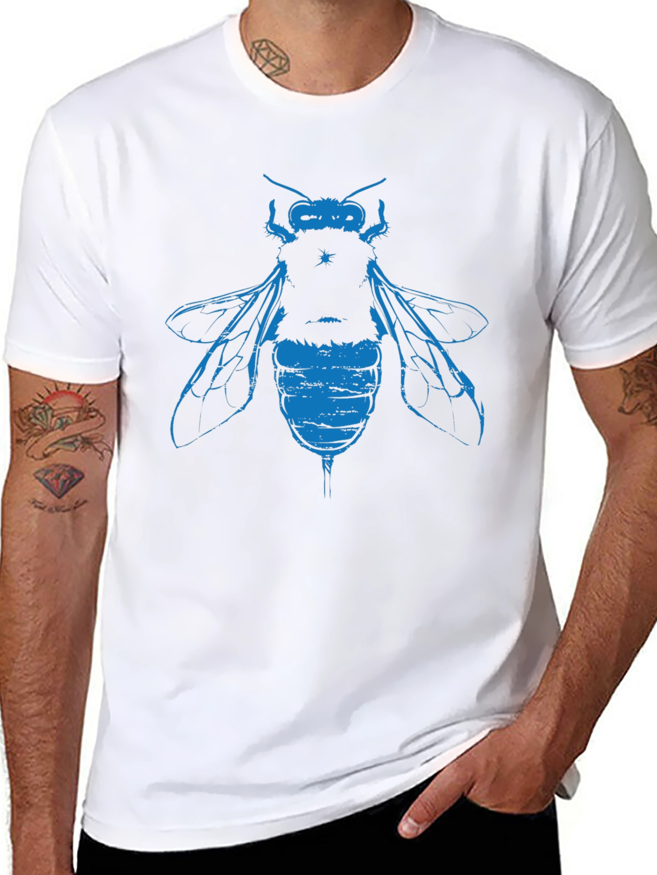 Bee Graphic Tee - Mens Casual T-Shirt